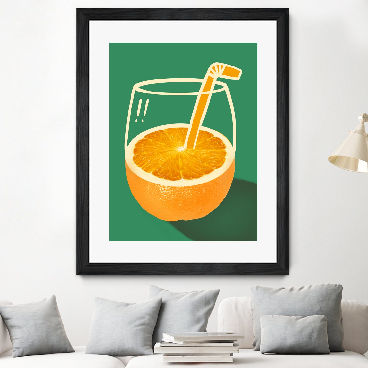 Vibrant Orange Cleverly Illustrated by Little Dean on GIANT ART - orange illustration food and drinks orange illustration