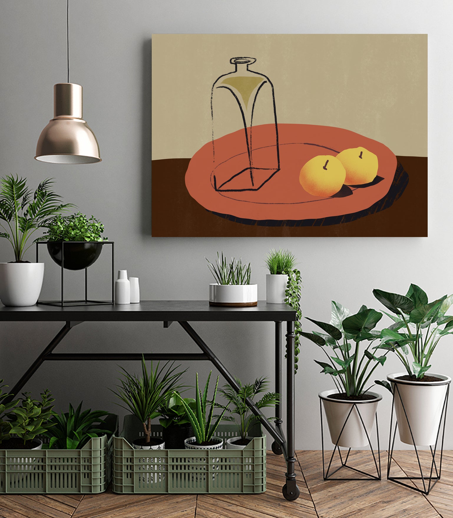 Jar and apple by Little Dean on GIANT ART - illustration still life art