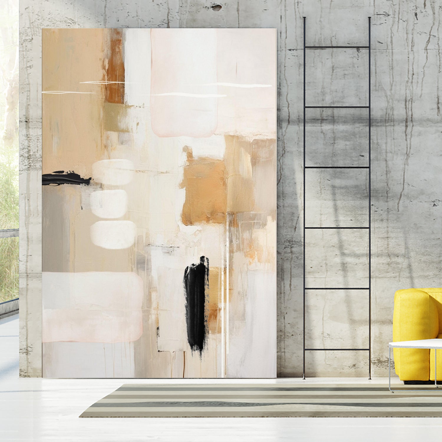 Abstract In Beige 2 by Sally on GIANT ART - orange abstact