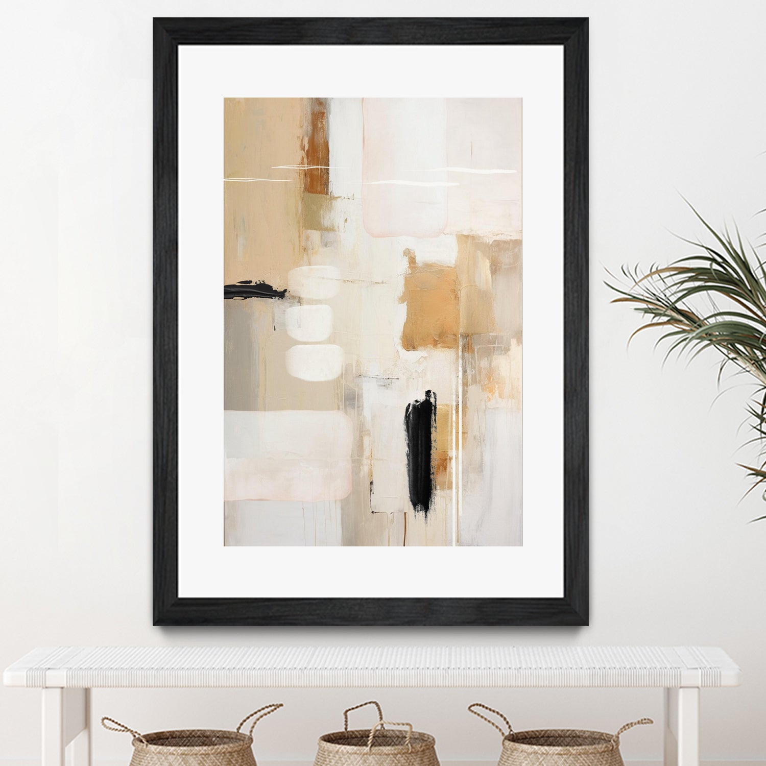 Abstract In Beige 2 by Sally on GIANT ART - orange abstact