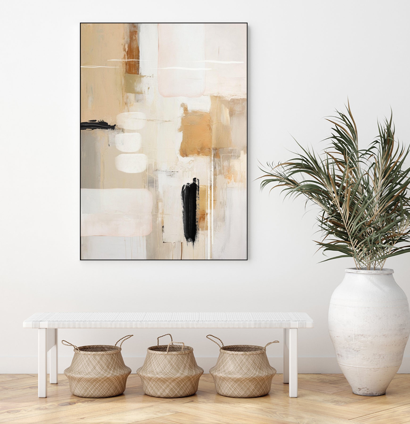 Abstract In Beige 2 by Sally on GIANT ART - orange abstact