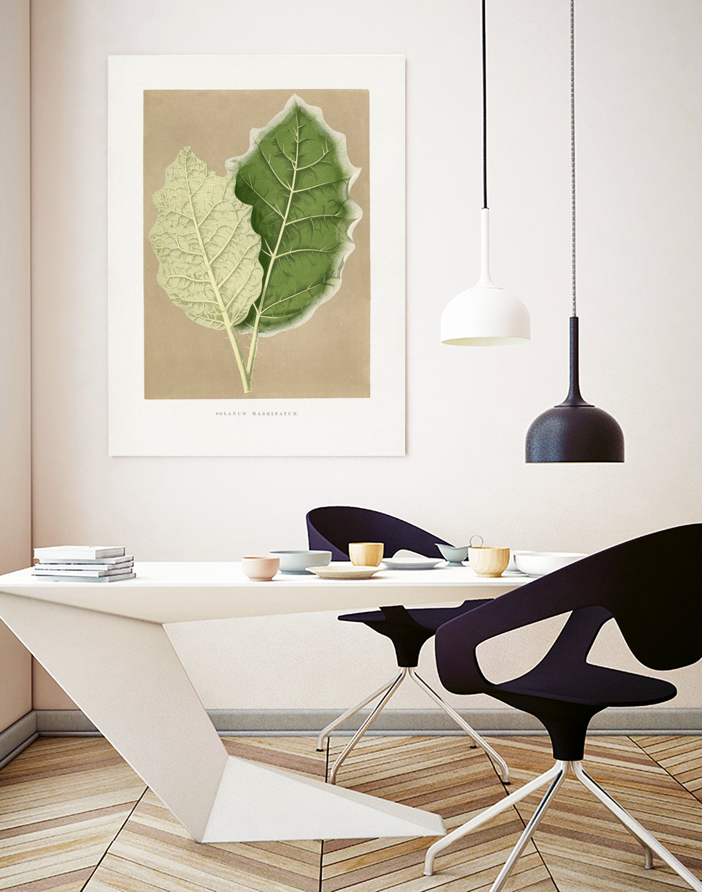 Green Solanum Marginatum Leaf Illustration by Les Plantes a on GIANT ART - flowers and plants vintage botanical