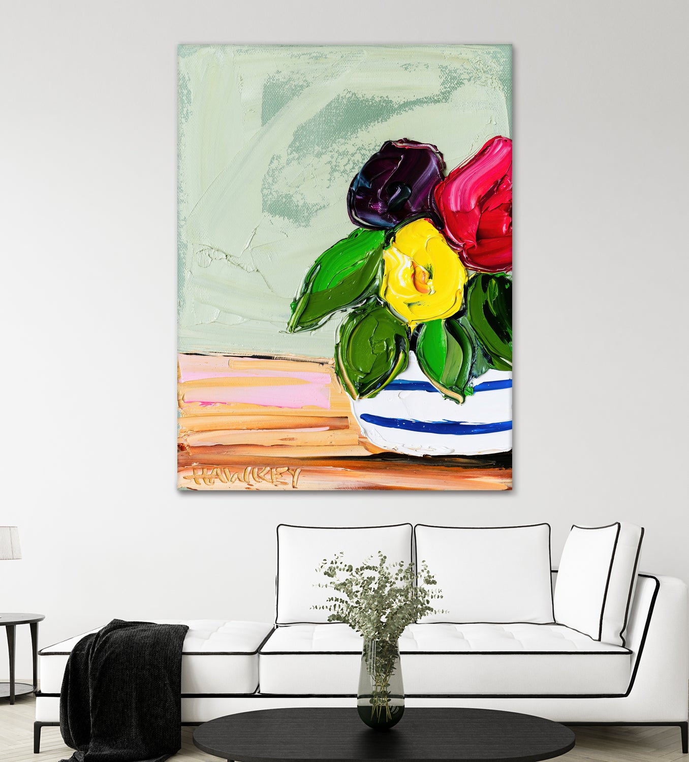 Cherished Aha Master by Angela on GIANT ART - red flowers floral