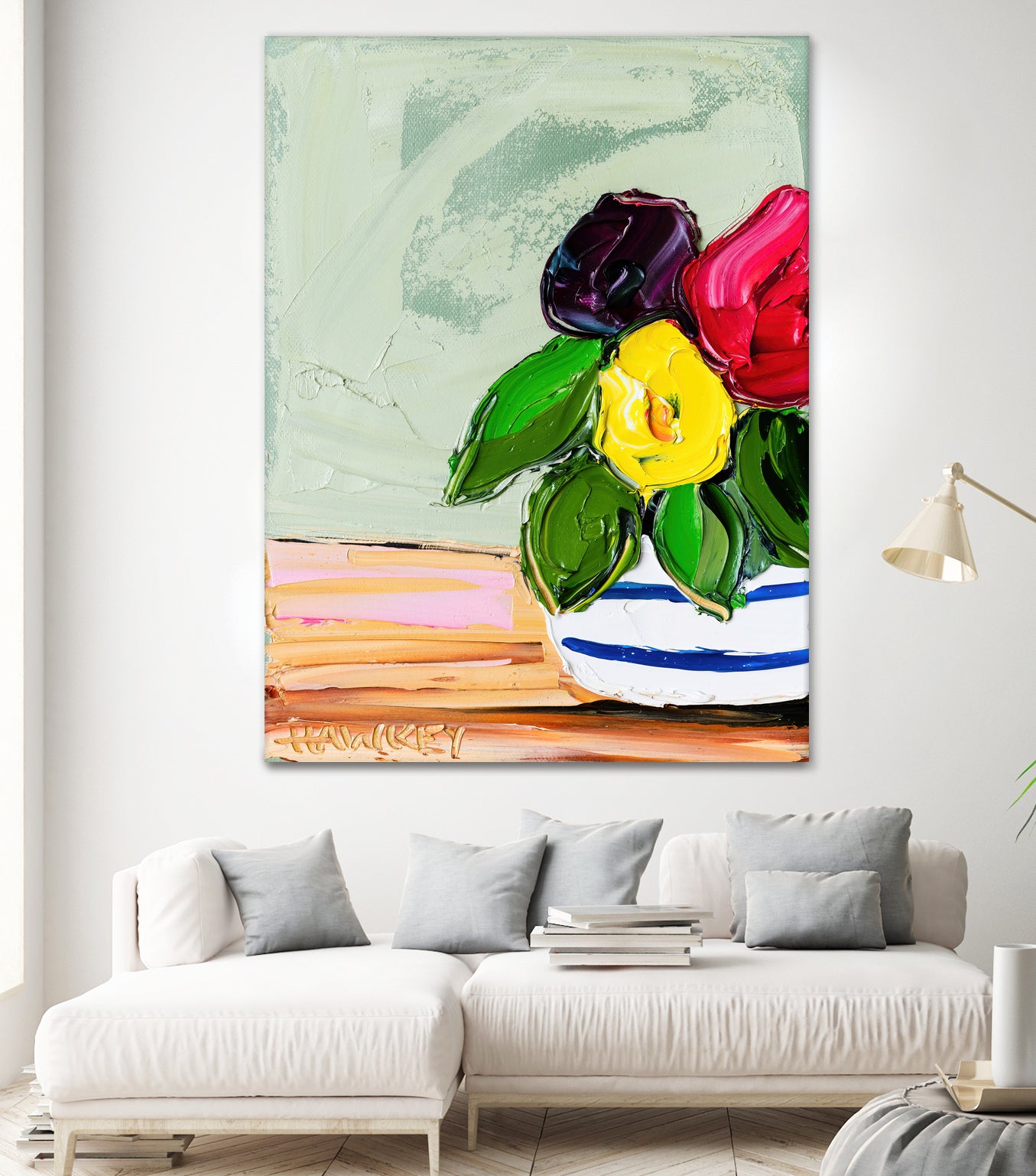 Cherished Aha Master by Angela on GIANT ART - red flowers floral