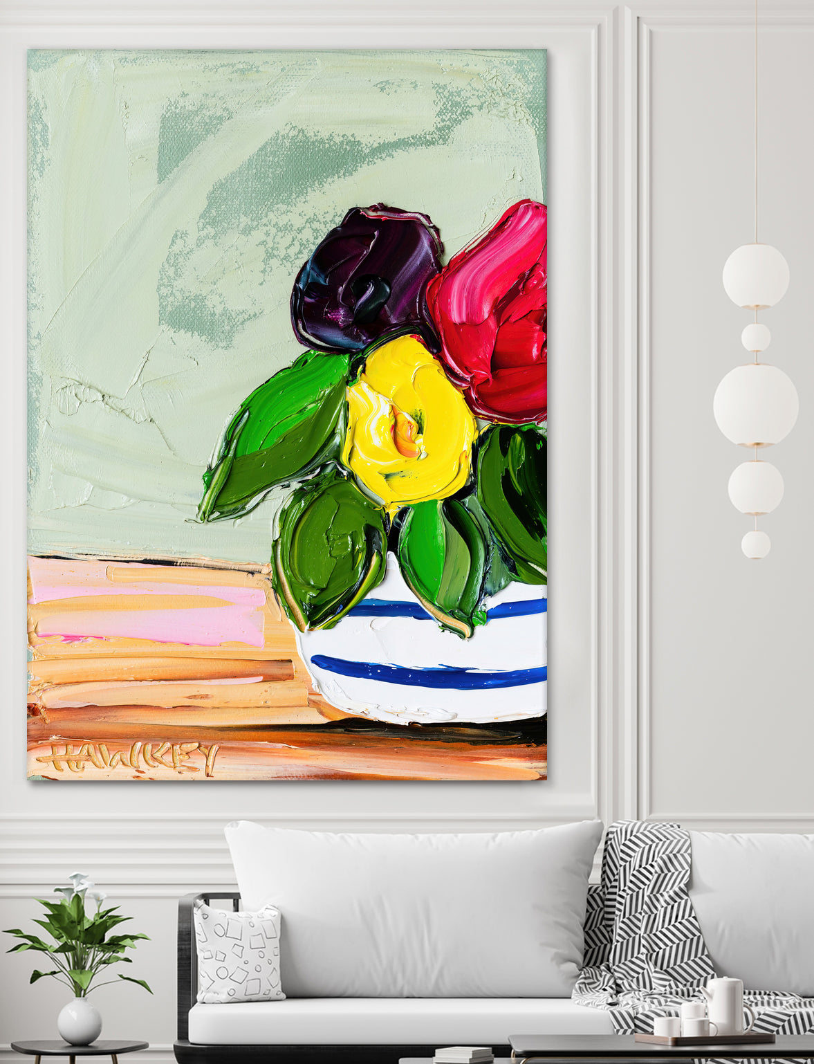 Cherished Aha Master by Angela on GIANT ART - red flowers floral
