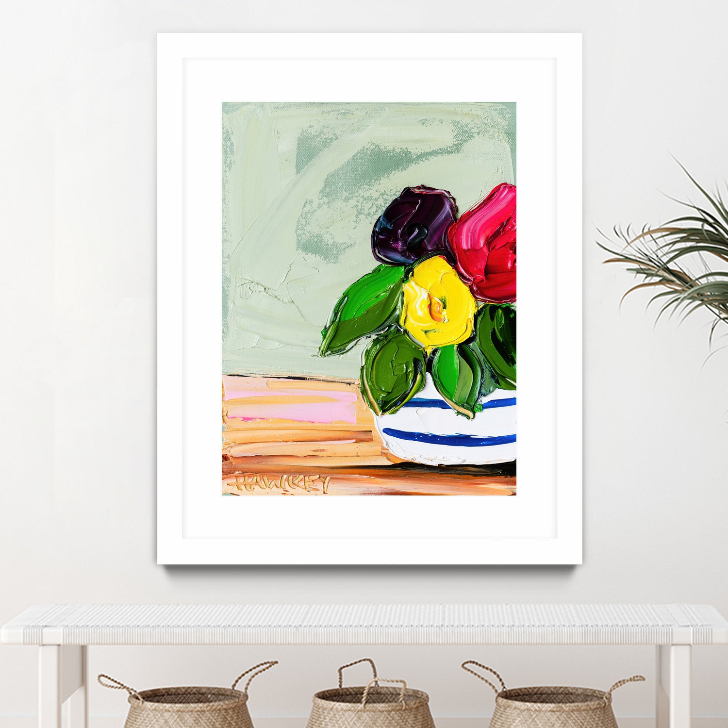 Cherished Aha Master by Angela on GIANT ART - red flowers floral