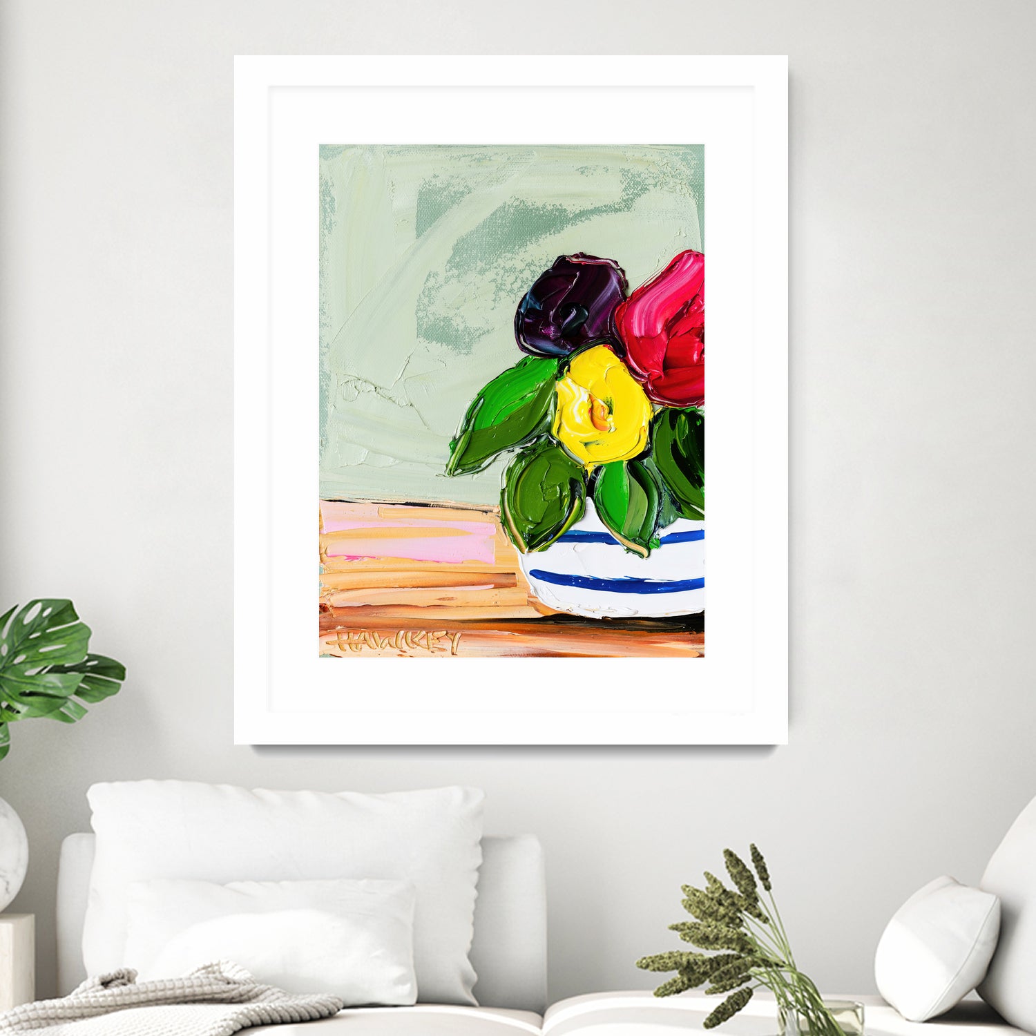 Cherished Aha Master by Angela on GIANT ART - red flowers floral