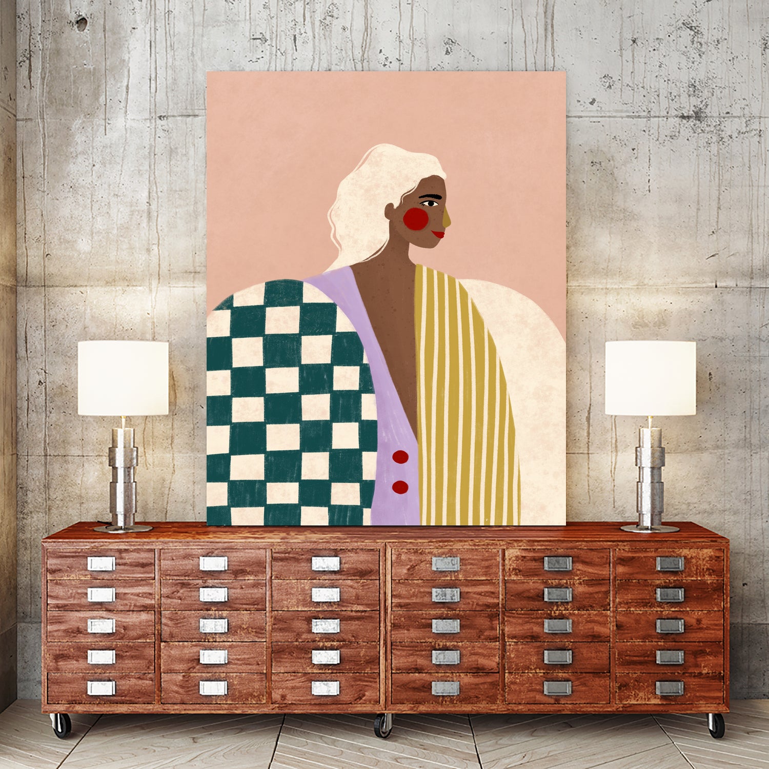 Funky Blouse by Bea Muller on GIANT ART - figurative checker