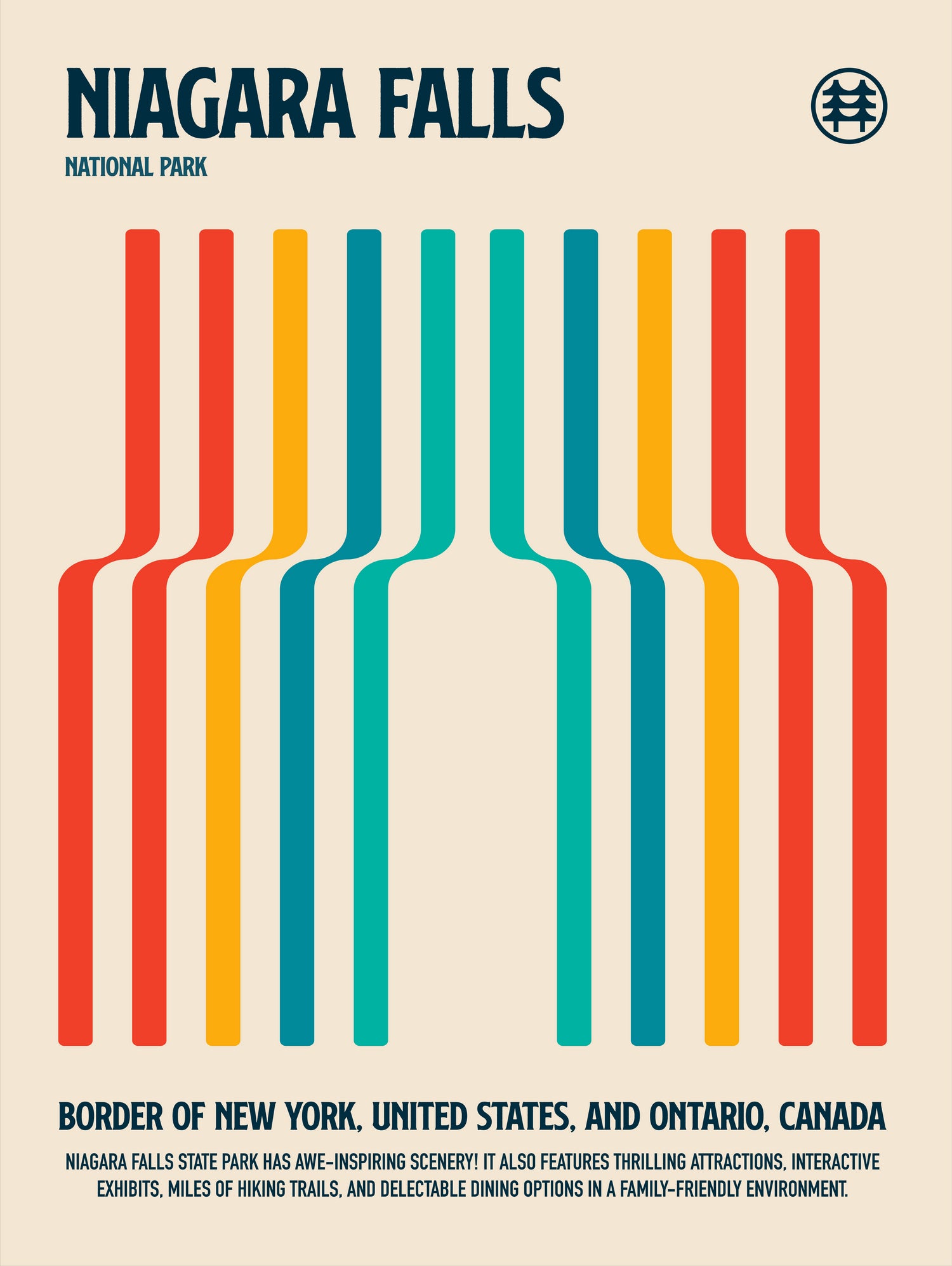 Niagara Falls National Park Travel Poster by Retrodrome on GIANT ART