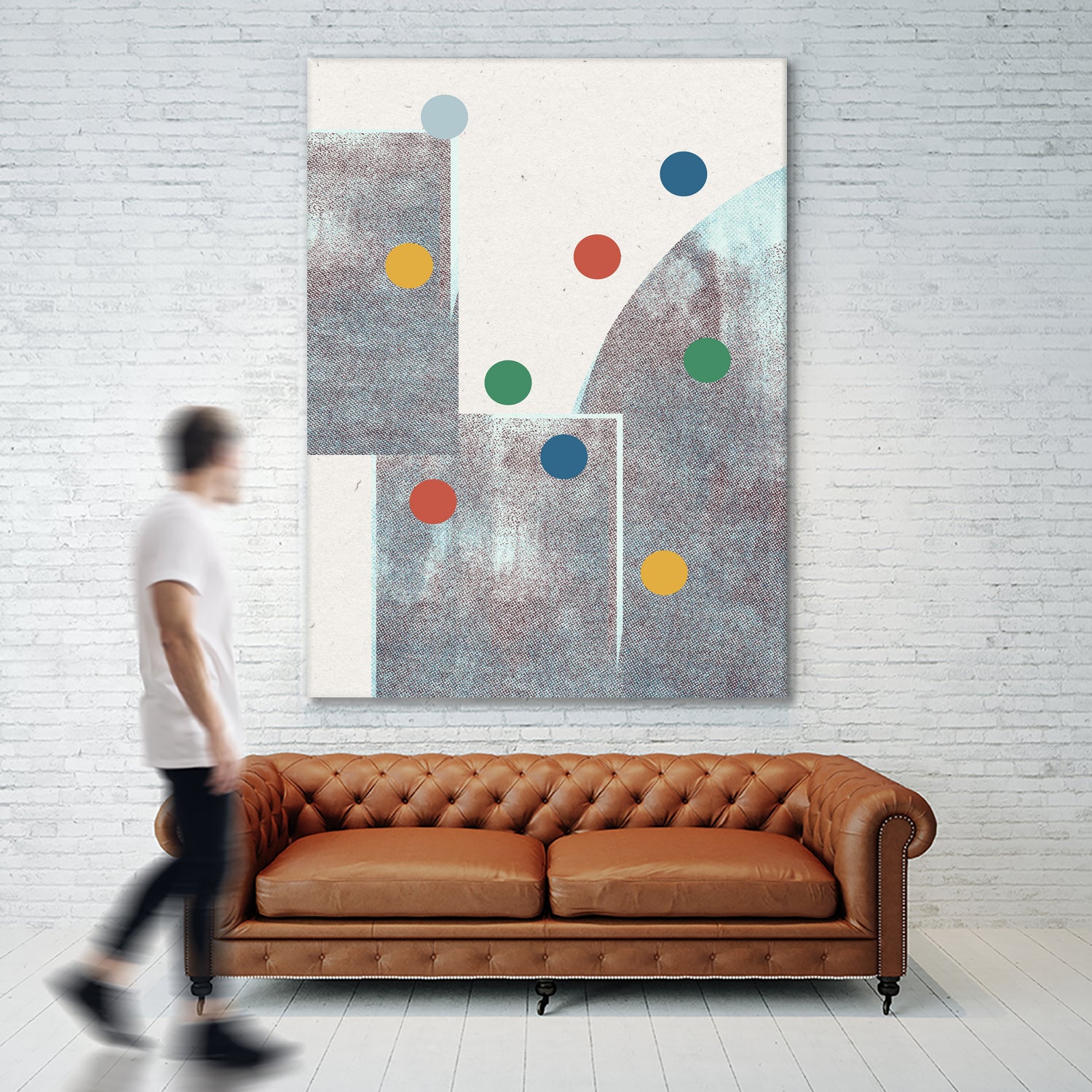Retro Dots No.1 by The Miuus Studio on GIANT ART - abstractt