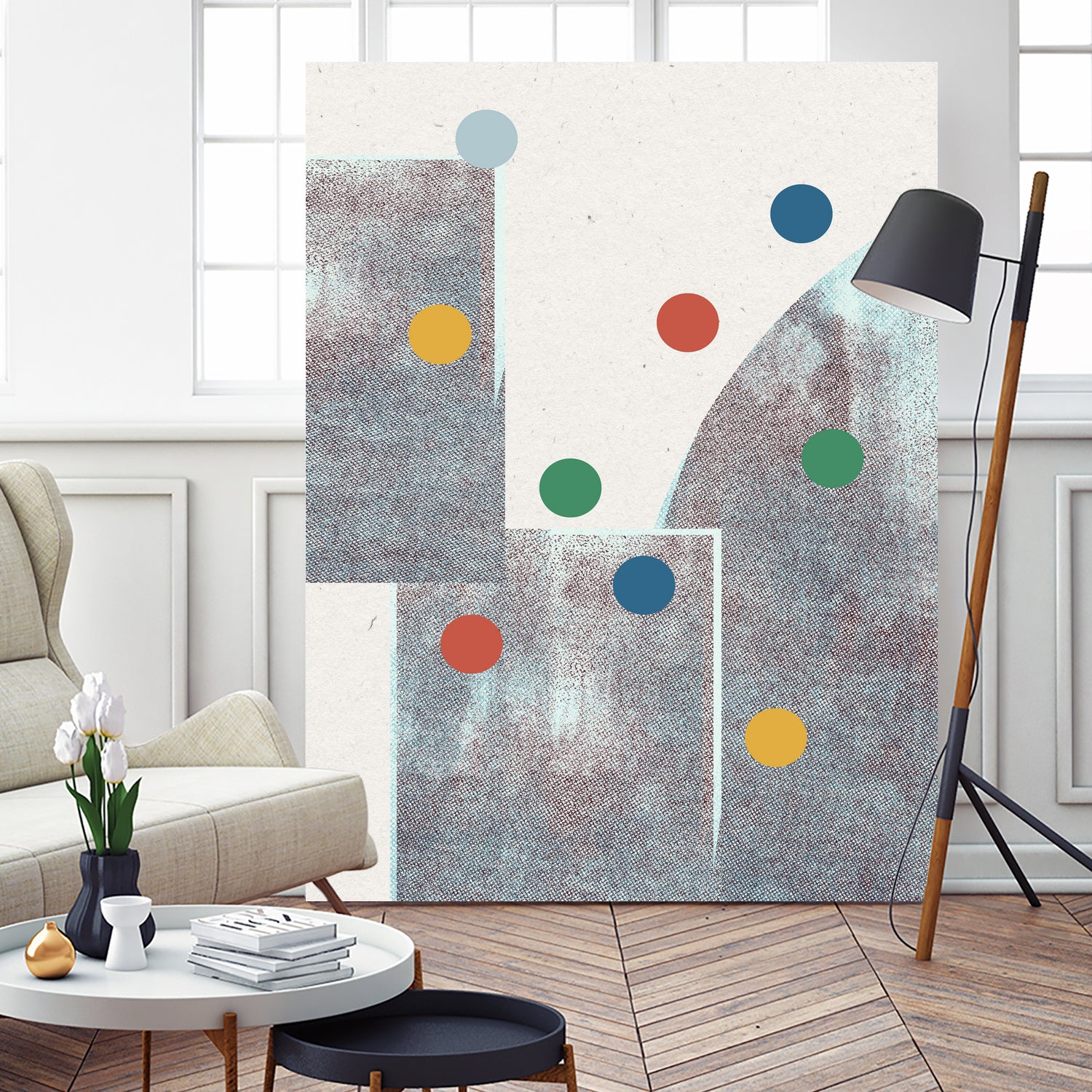 Retro Dots No.1 by The Miuus Studio on GIANT ART - abstractt