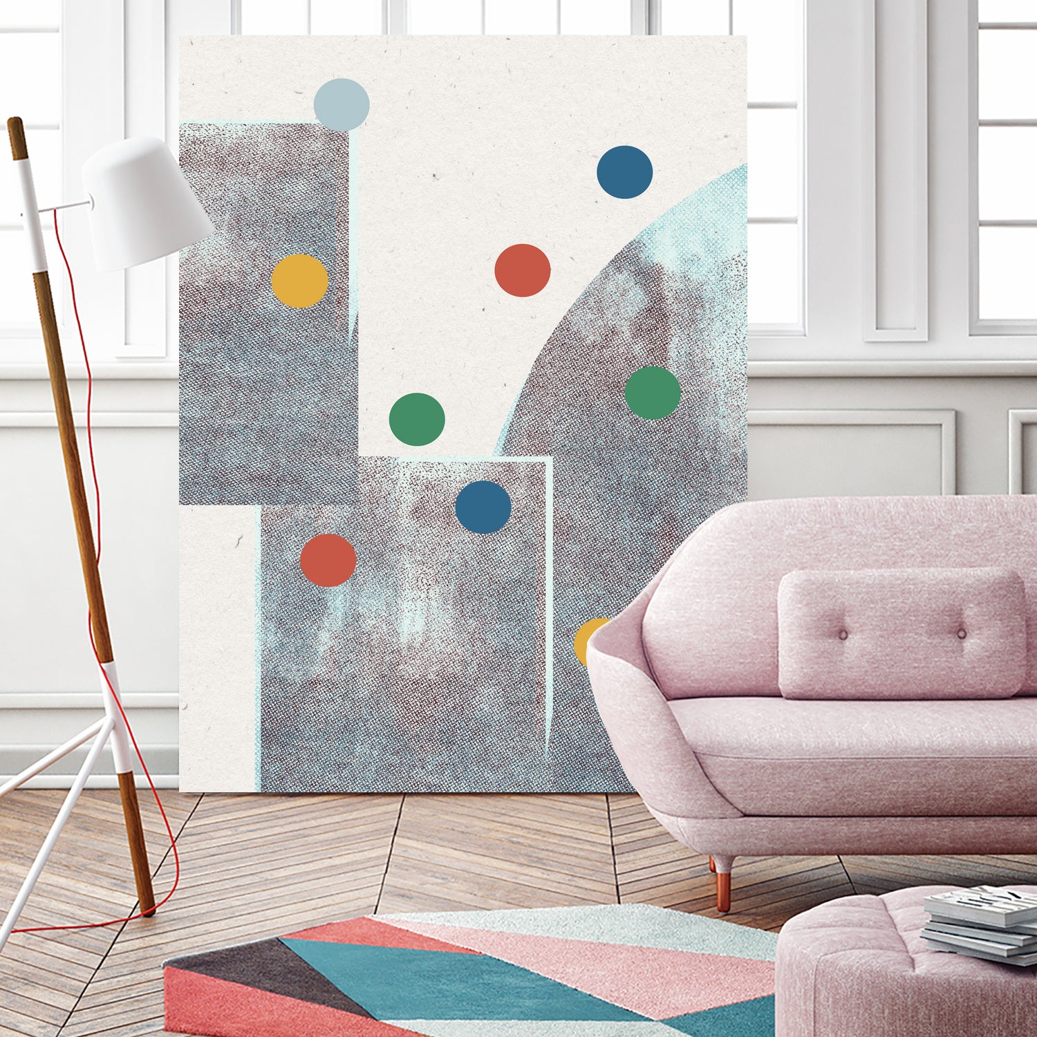 Retro Dots No.1 by The Miuus Studio on GIANT ART - abstractt