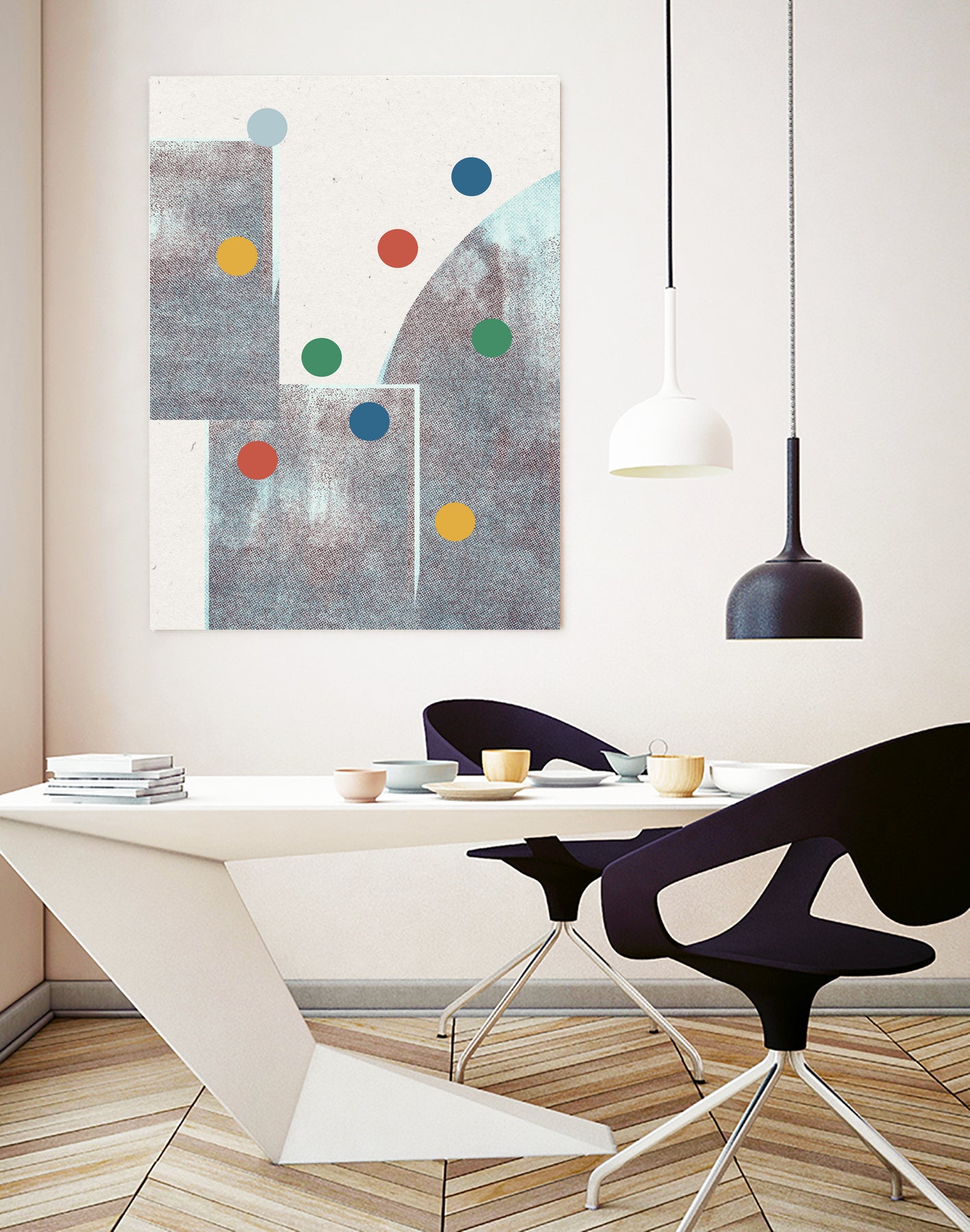 Retro Dots No.1 by The Miuus Studio on GIANT ART - abstractt