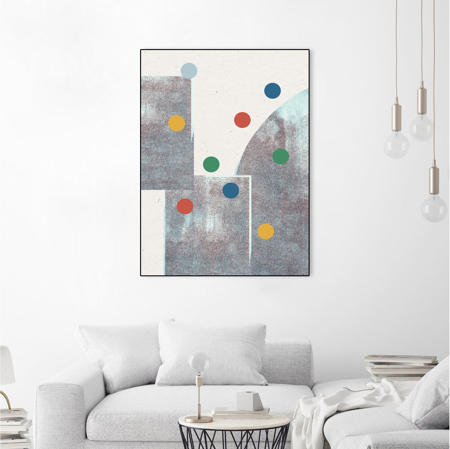 Retro Dots No.1 by The Miuus Studio on GIANT ART - abstractt