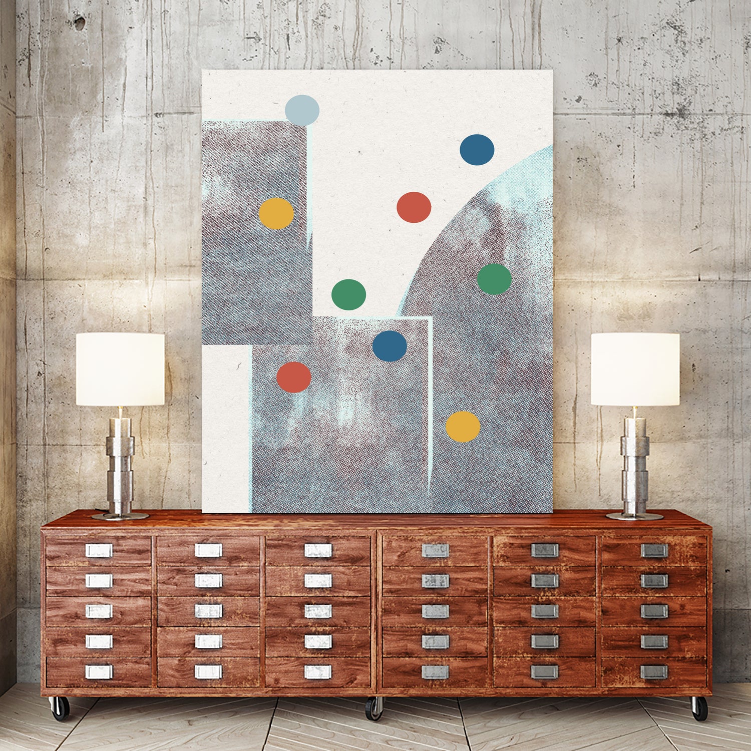 Retro Dots No.1 by The Miuus Studio on GIANT ART - abstractt