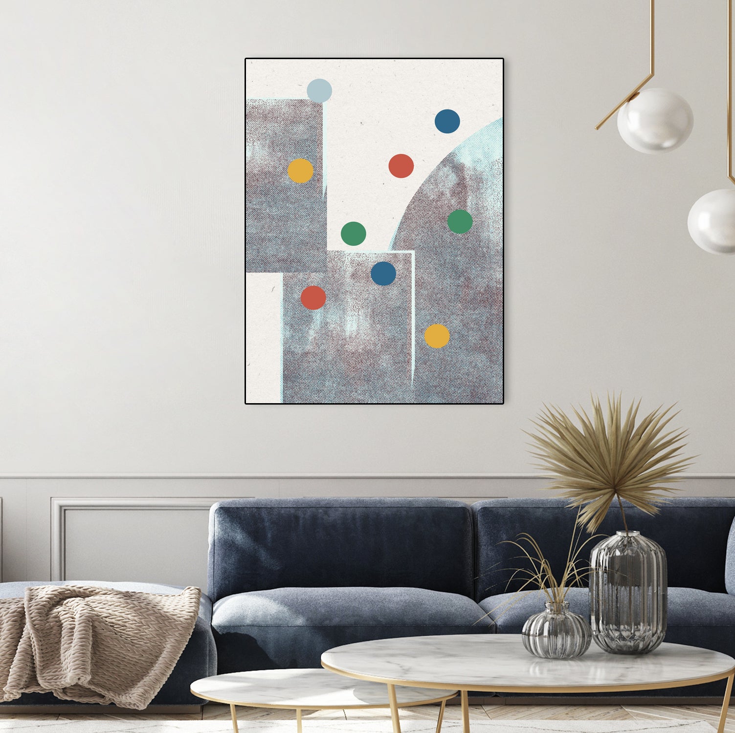 Retro Dots No.1 by The Miuus Studio on GIANT ART - abstractt