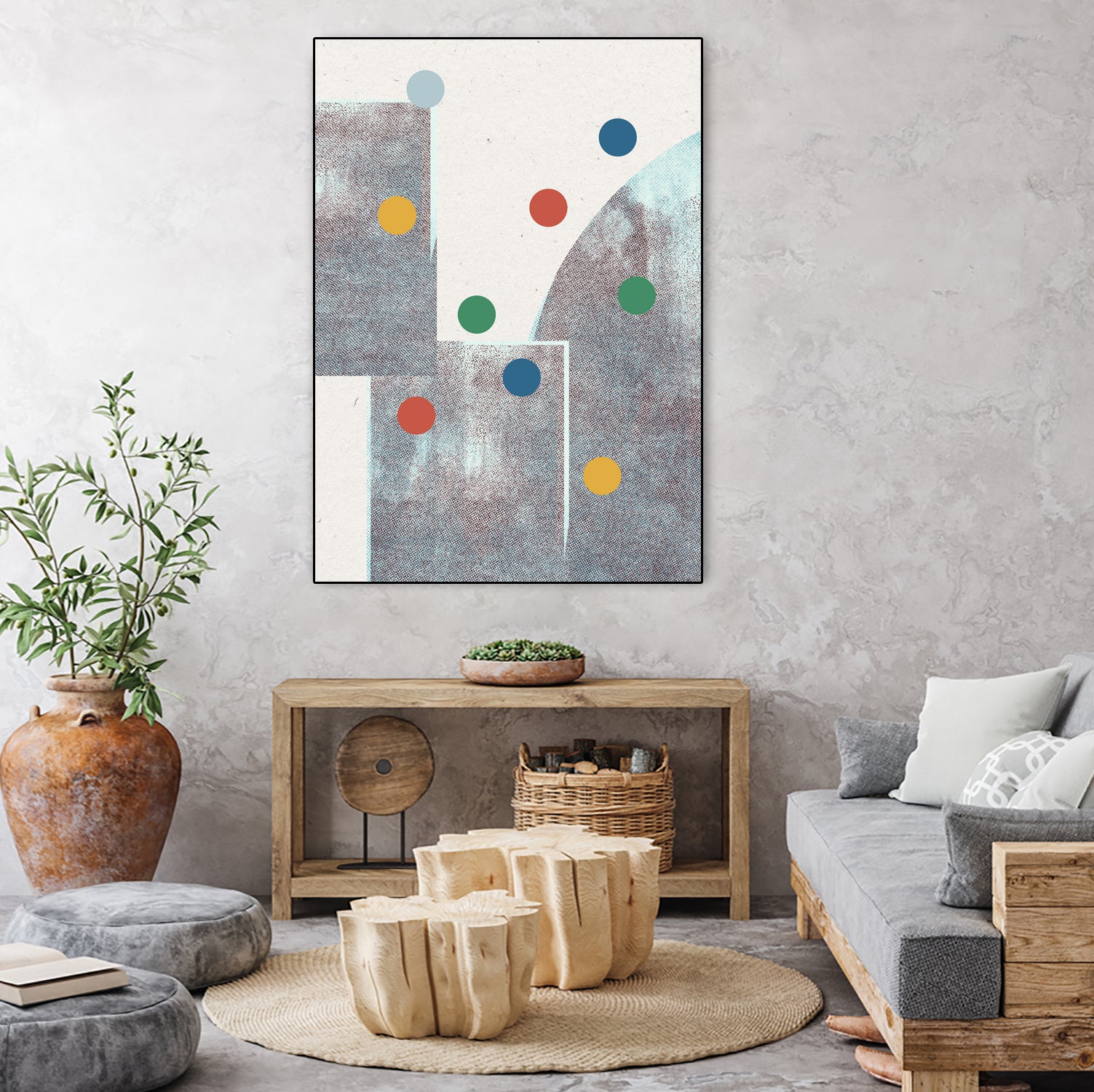 Retro Dots No.1 by The Miuus Studio on GIANT ART - abstractt