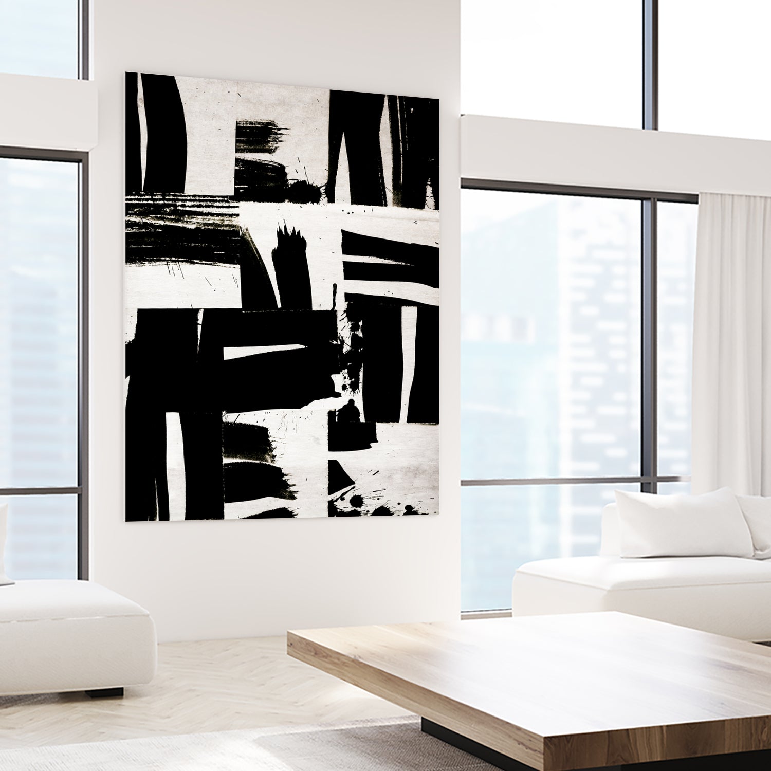 Wabi Sabi Black and White Abstract by Iris Lehnhardt on GIANT ART - collage paintings collage