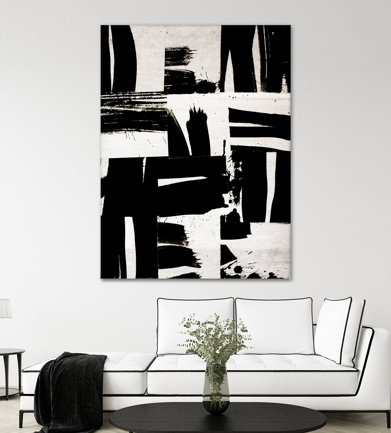 Wabi Sabi Black and White Abstract by Iris Lehnhardt on GIANT ART - collage paintings collage
