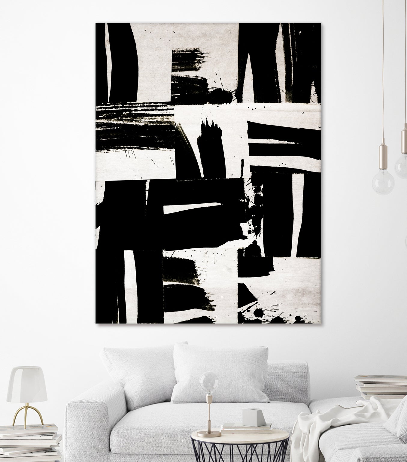 Wabi Sabi Black and White Abstract by Iris Lehnhardt on GIANT ART - collage paintings collage