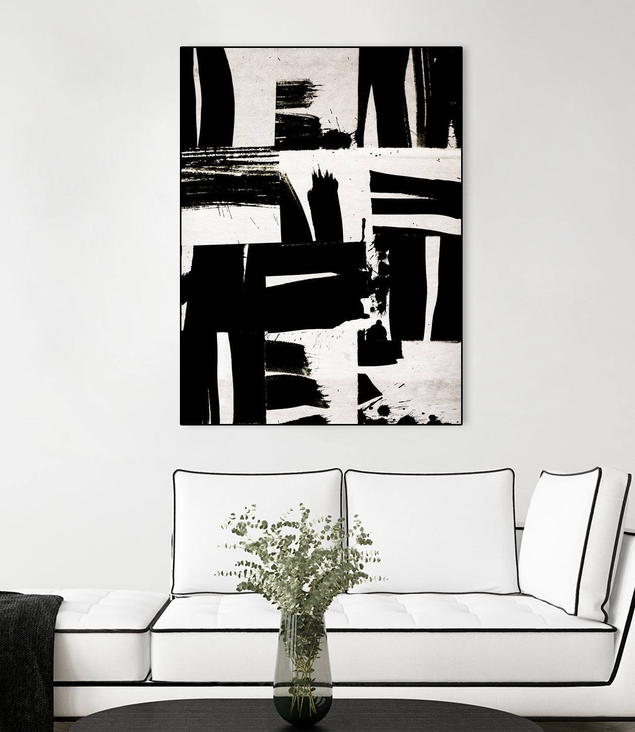 Wabi Sabi Black and White Abstract by Iris Lehnhardt on GIANT ART - collage paintings collage