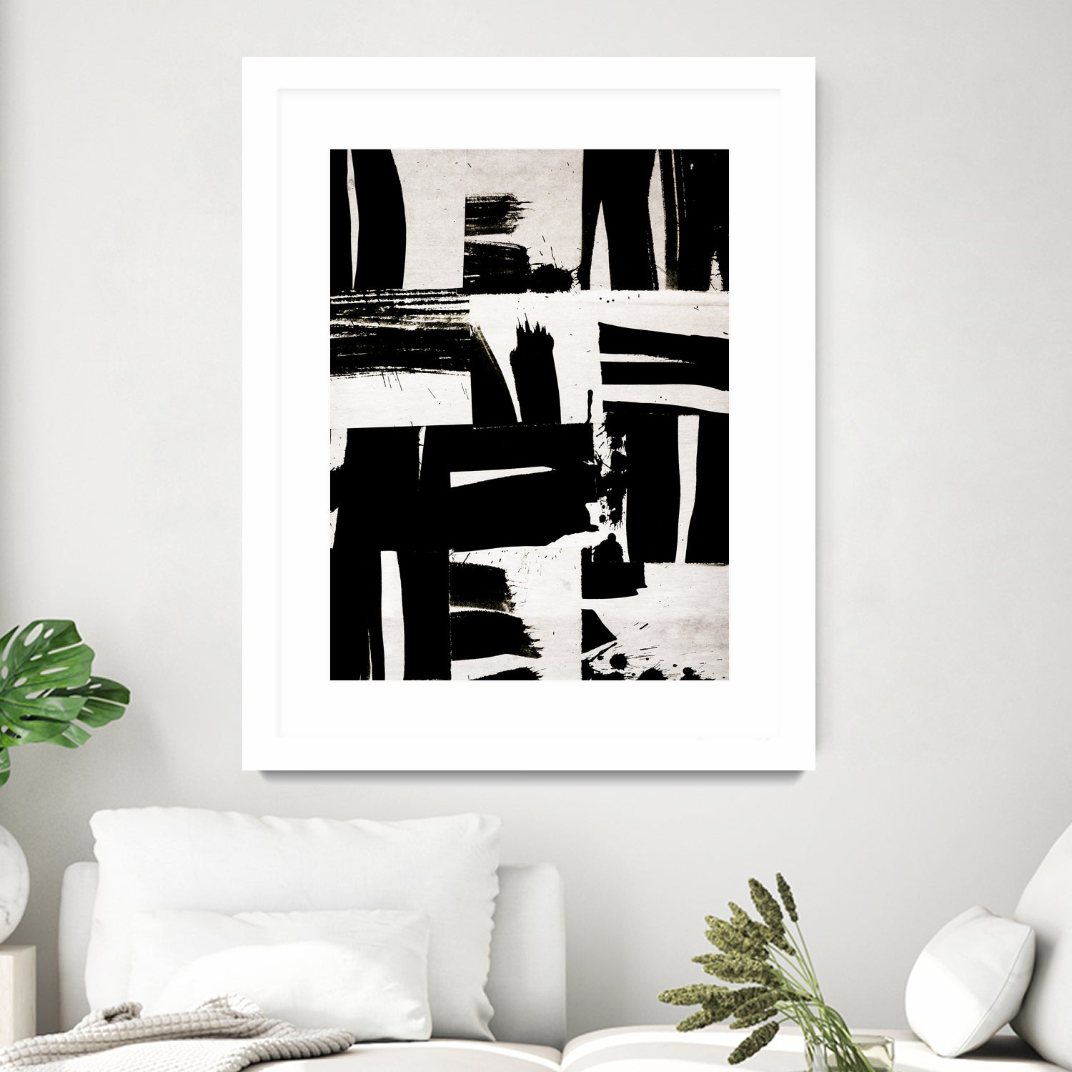 Wabi Sabi Black and White Abstract by Iris Lehnhardt on GIANT ART - collage paintings collage