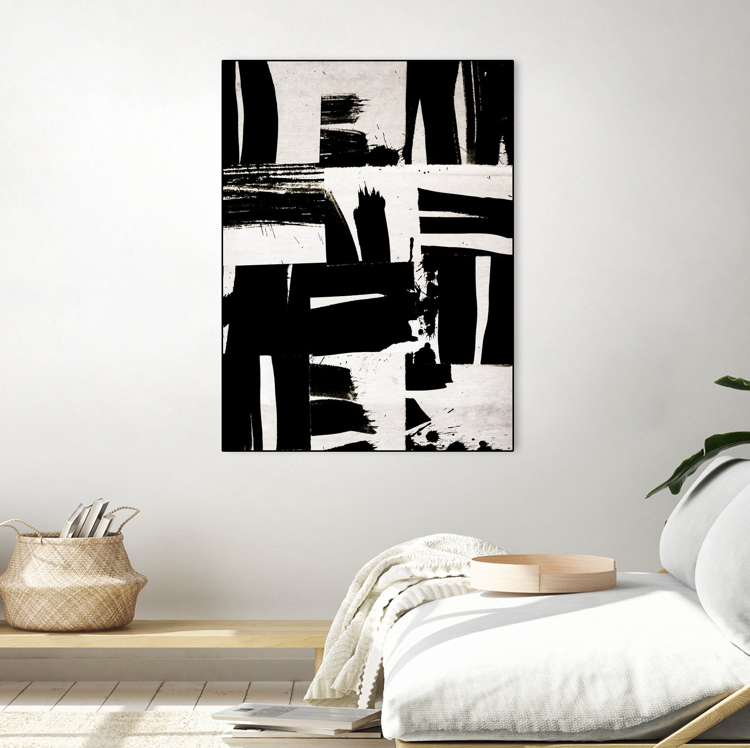 Wabi Sabi Black and White Abstract by Iris Lehnhardt on GIANT ART - collage paintings collage