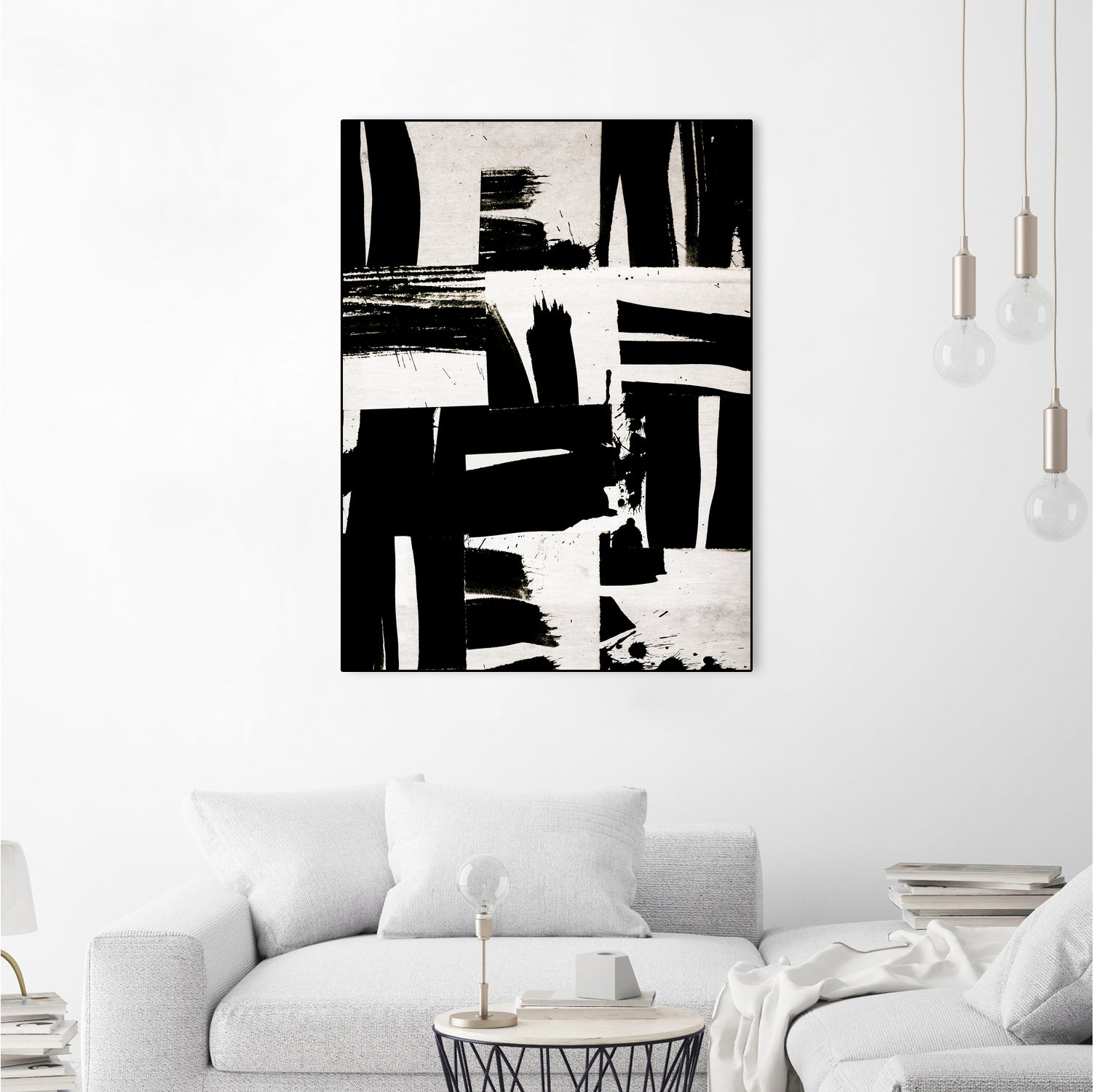 Wabi Sabi Black and White Abstract by Iris Lehnhardt on GIANT ART - collage paintings collage