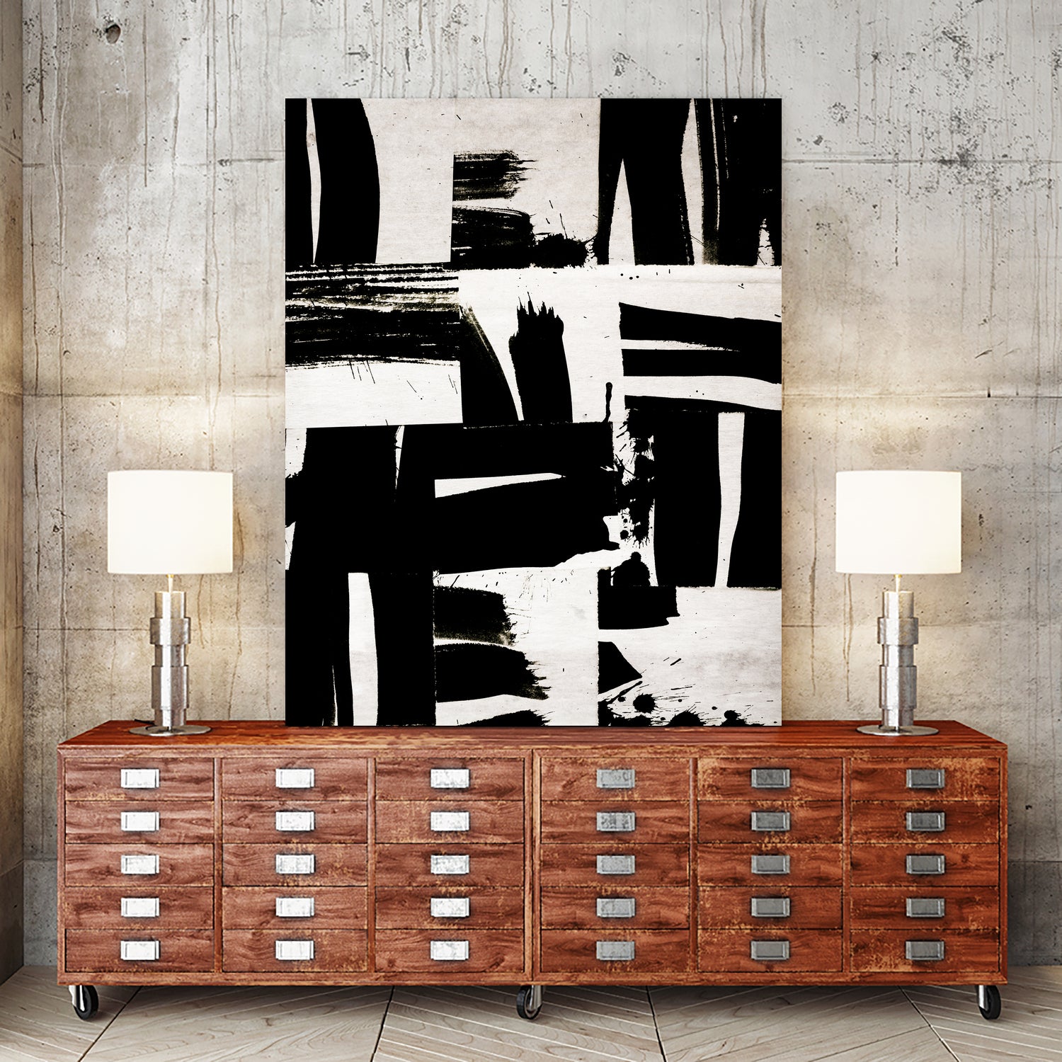 Wabi Sabi Black and White Abstract by Iris Lehnhardt on GIANT ART - collage paintings collage