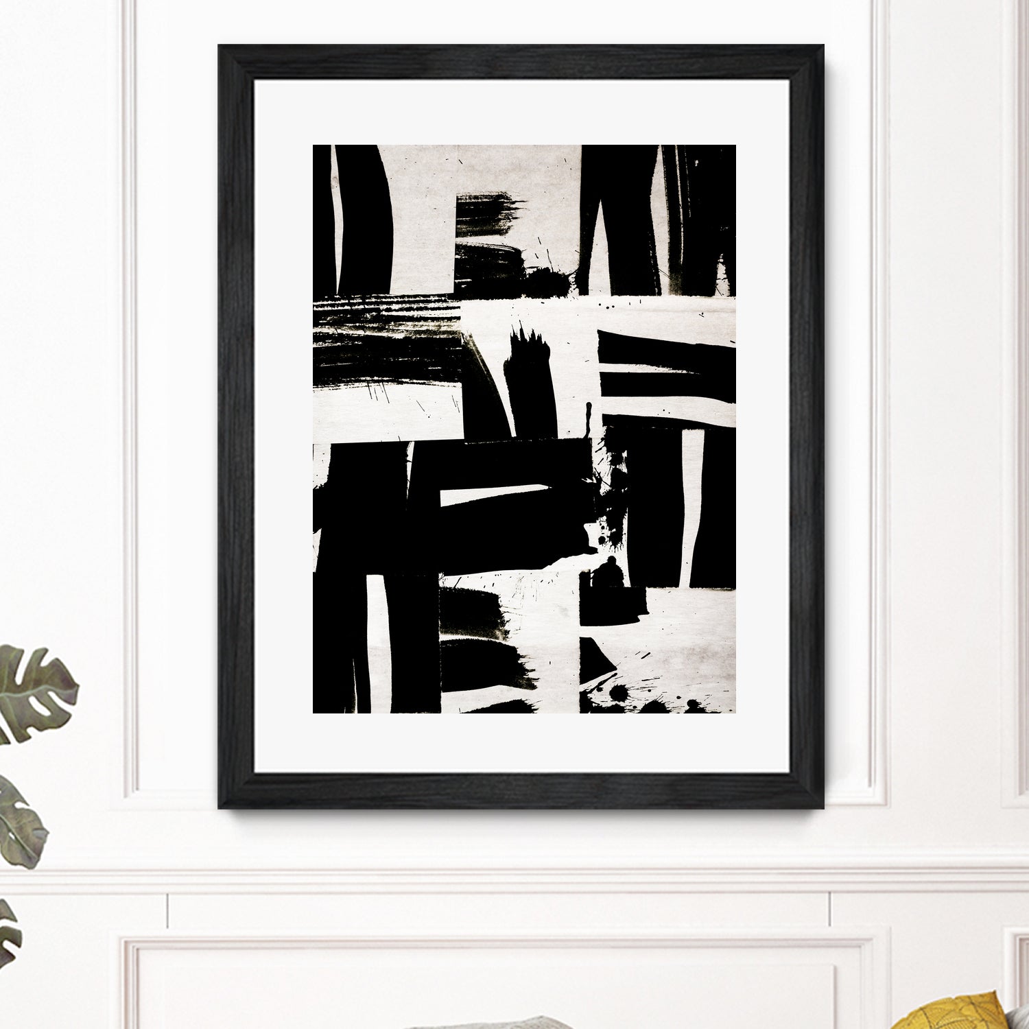 Wabi Sabi Black and White Abstract by Iris Lehnhardt on GIANT ART - collage paintings collage