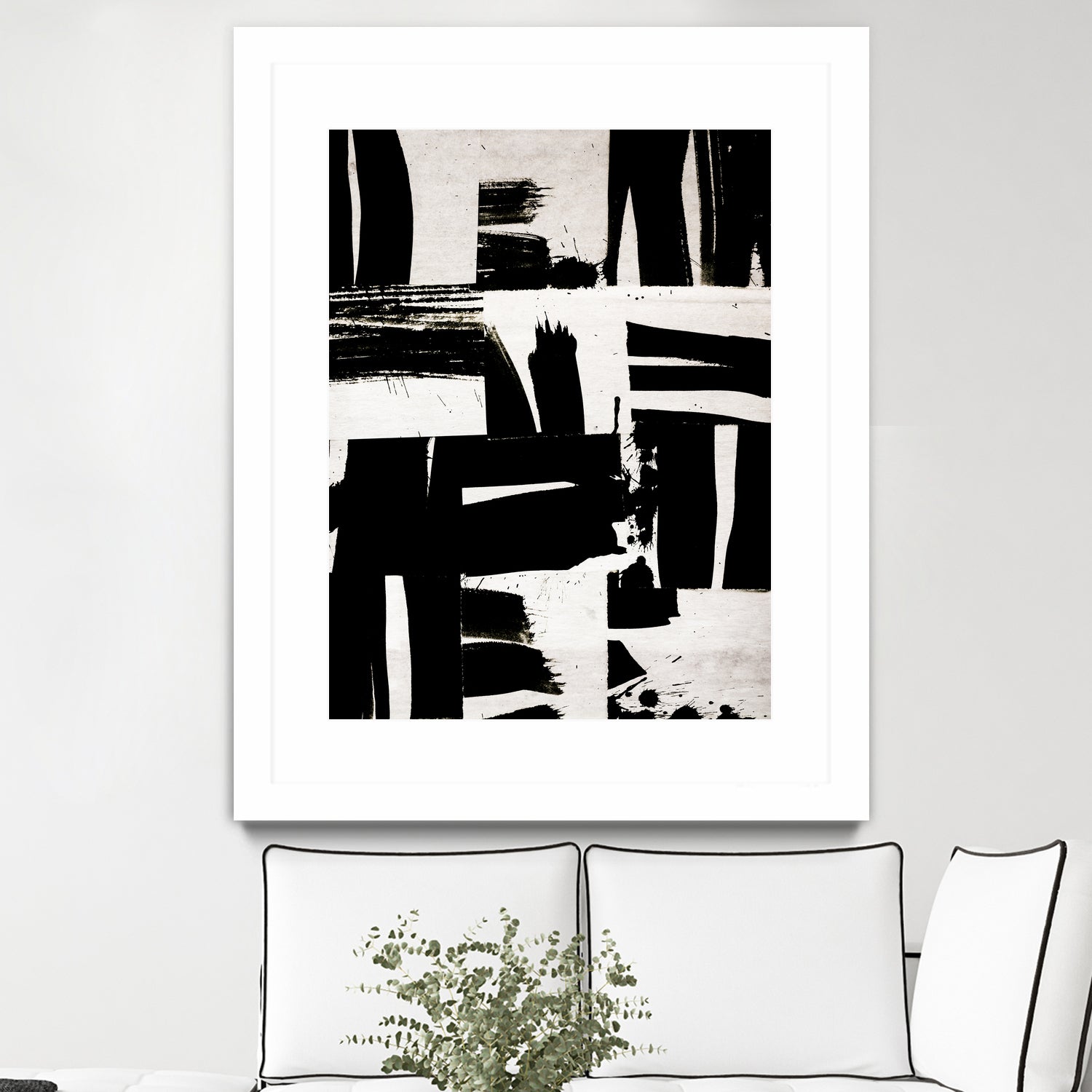 Wabi Sabi Black and White Abstract by Iris Lehnhardt on GIANT ART - collage paintings collage