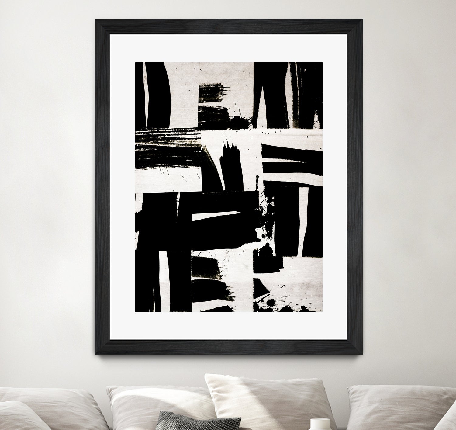 Wabi Sabi Black and White Abstract by Iris Lehnhardt on GIANT ART - collage paintings collage