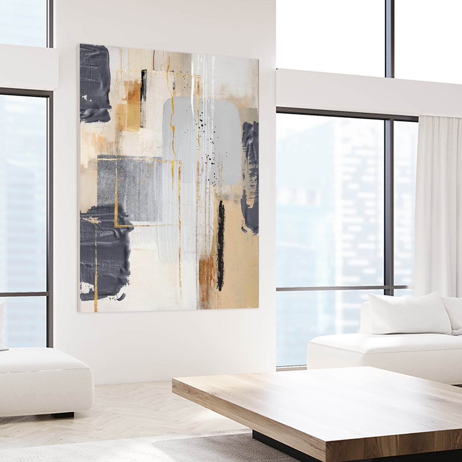 Neutral With Grey 2 by Sally on GIANT ART - illustration sally ann moss