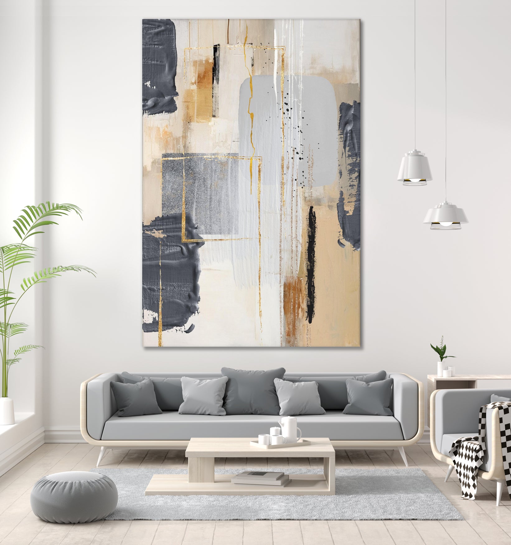 Neutral With Grey 2 by Sally on GIANT ART - illustration sally ann moss