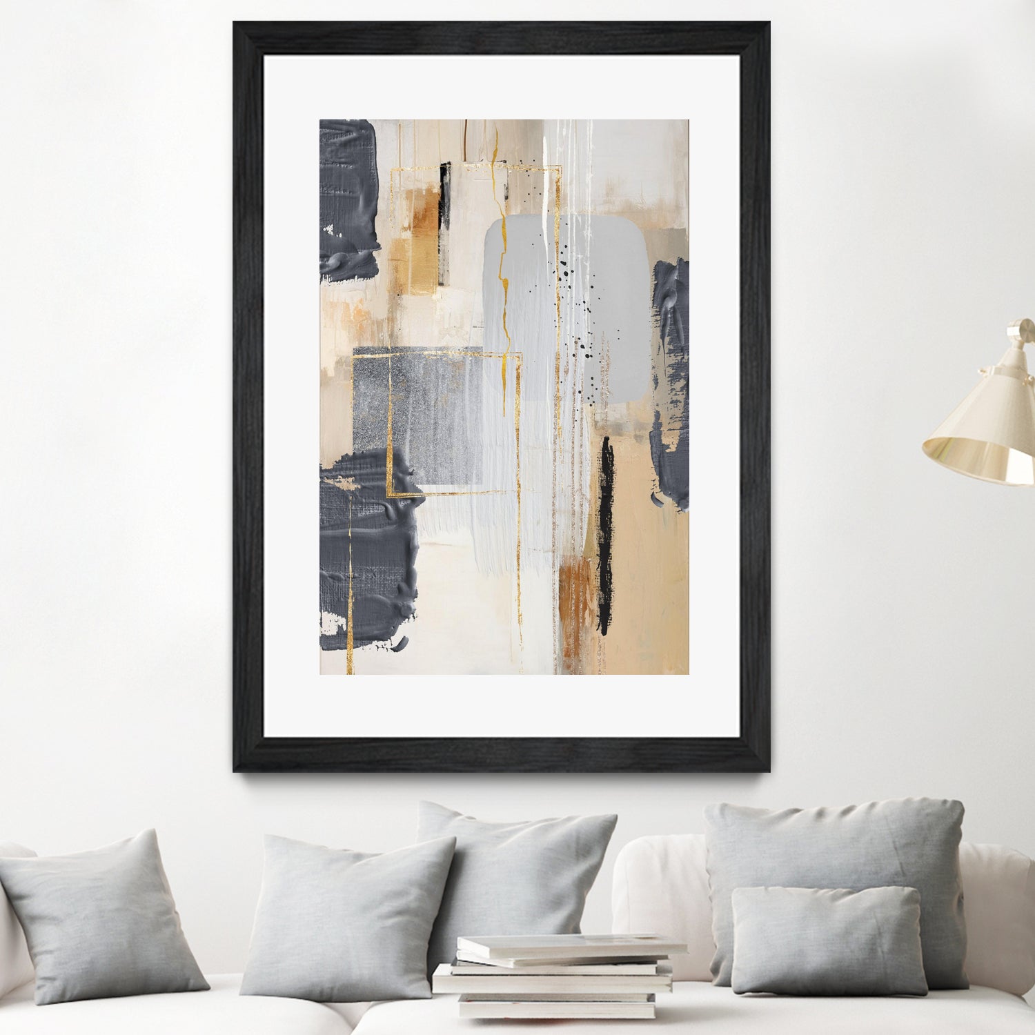 Neutral With Grey 2 by Sally on GIANT ART - illustration sally ann moss