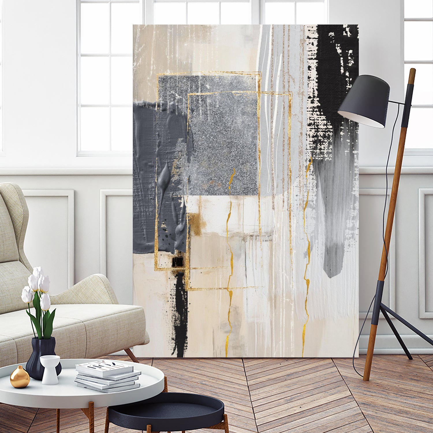 Neutral With Grey 3 by Sally on GIANT ART - illustration sally ann moss