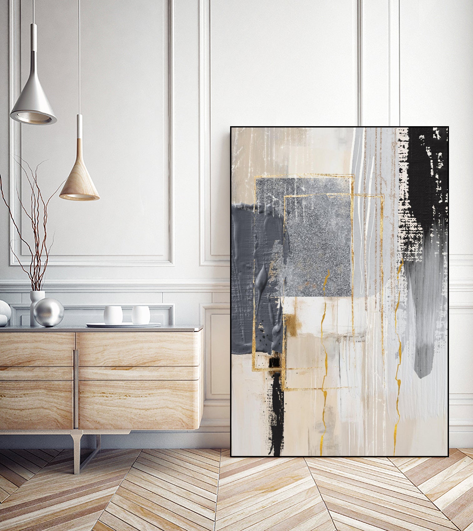 Neutral With Grey 3 by Sally on GIANT ART - illustration sally ann moss