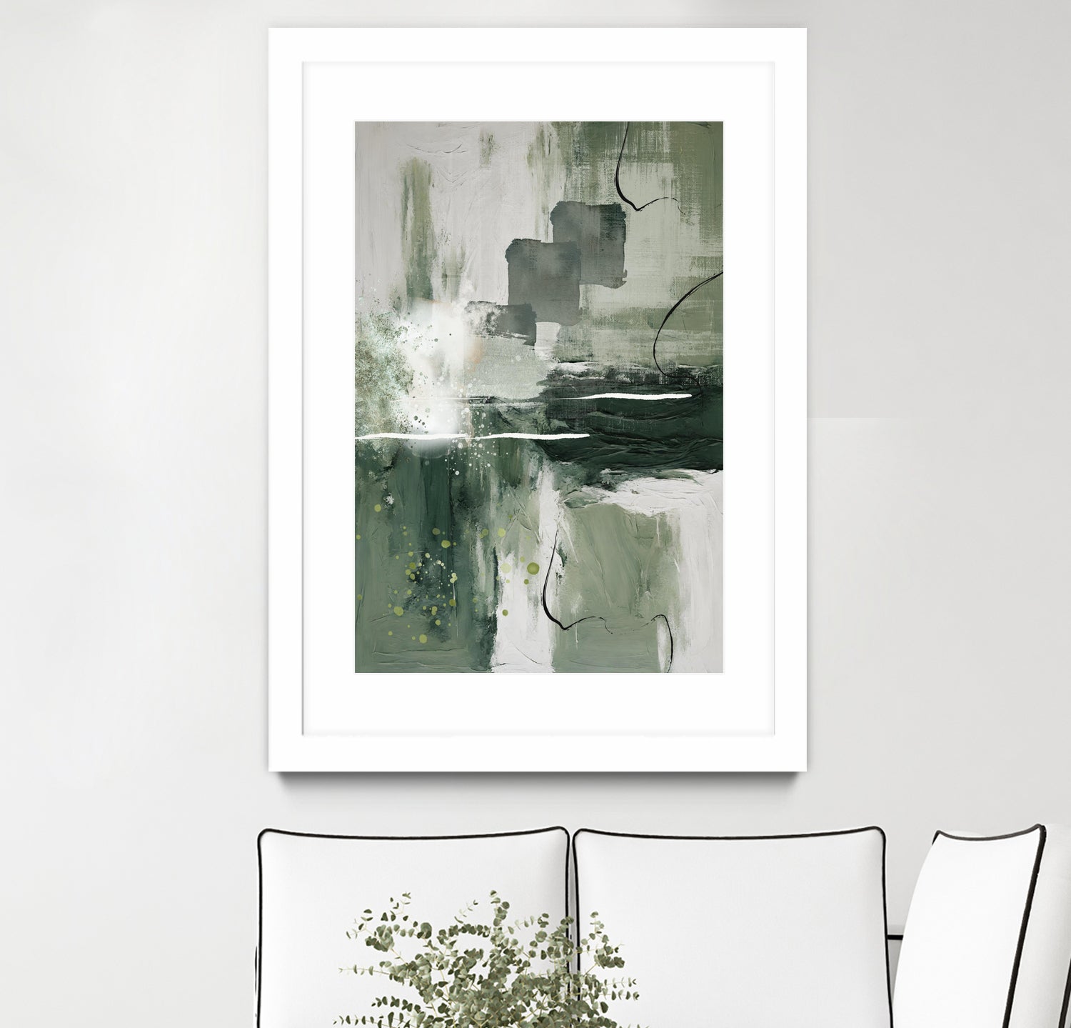 Canvas Greens 1 by Sally on GIANT ART - ann moss