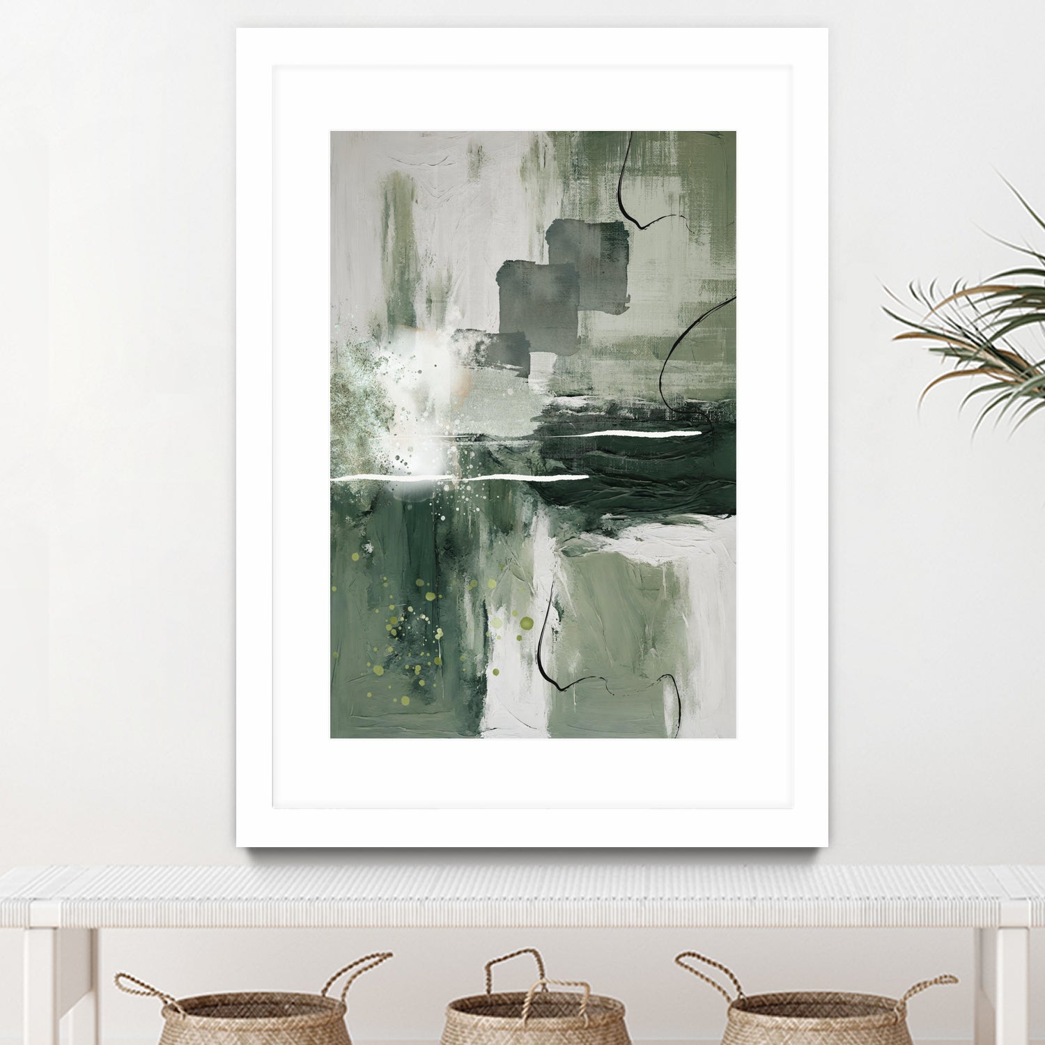 Canvas Greens 1 by Sally on GIANT ART - ann moss