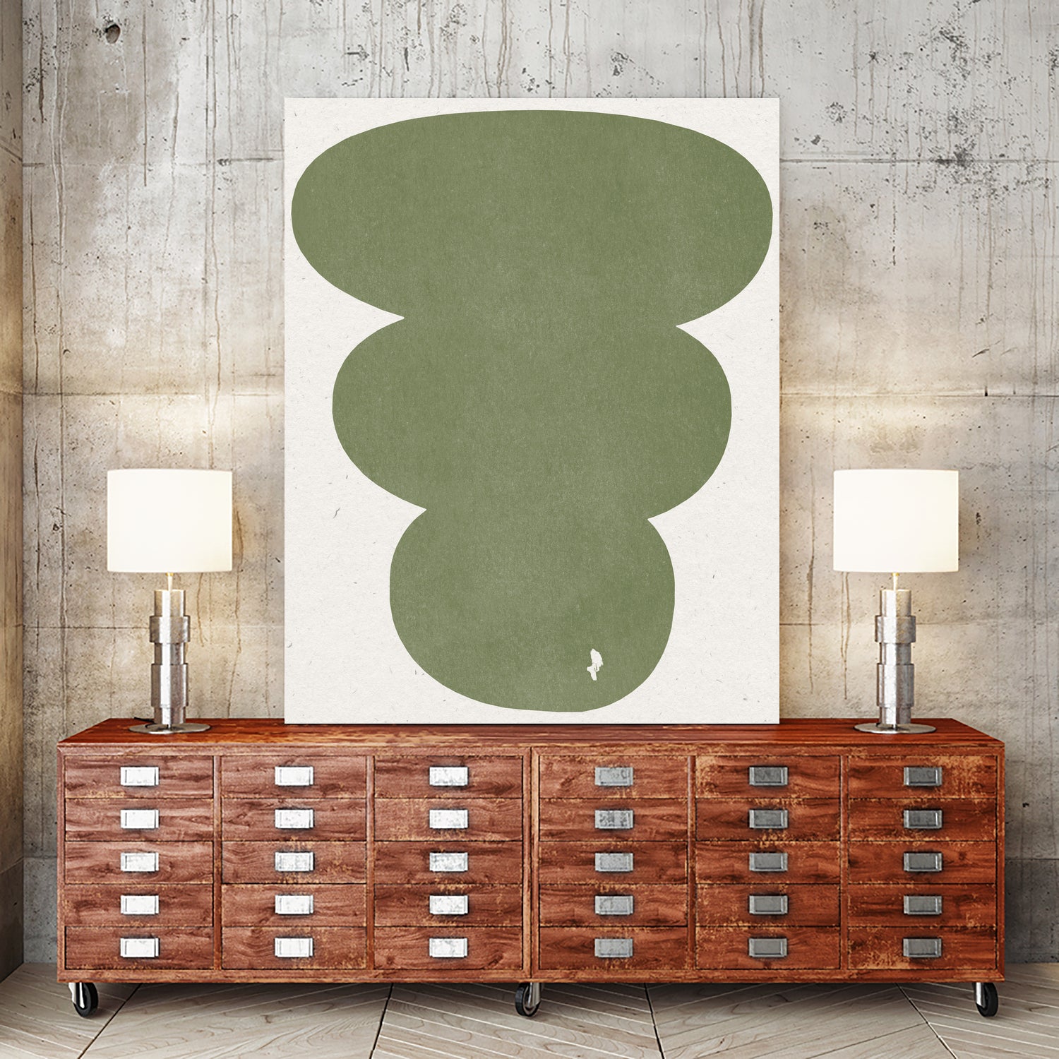Greenery Simple Retro Shapes by THE MIUUS STUDIO on GIANT ART - abstract abstract