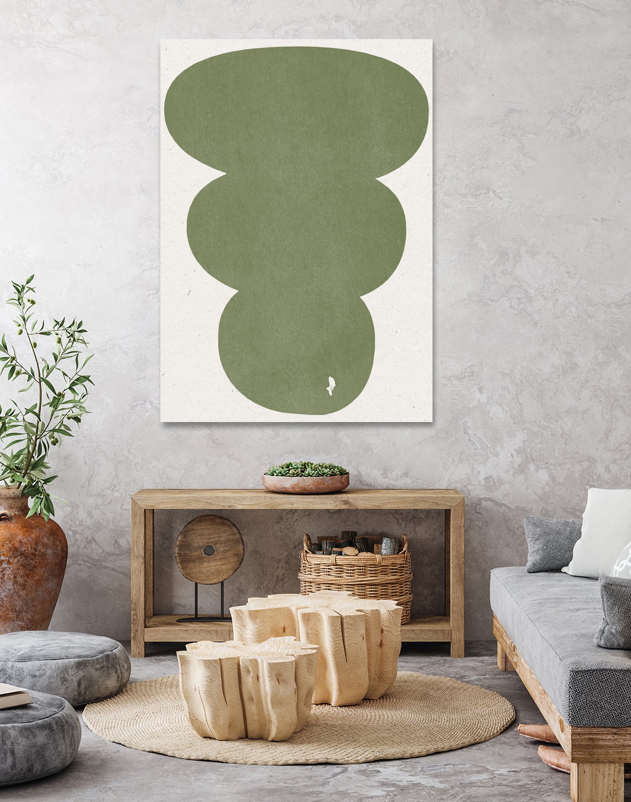 Greenery Simple Retro Shapes by THE MIUUS STUDIO on GIANT ART - abstract abstract