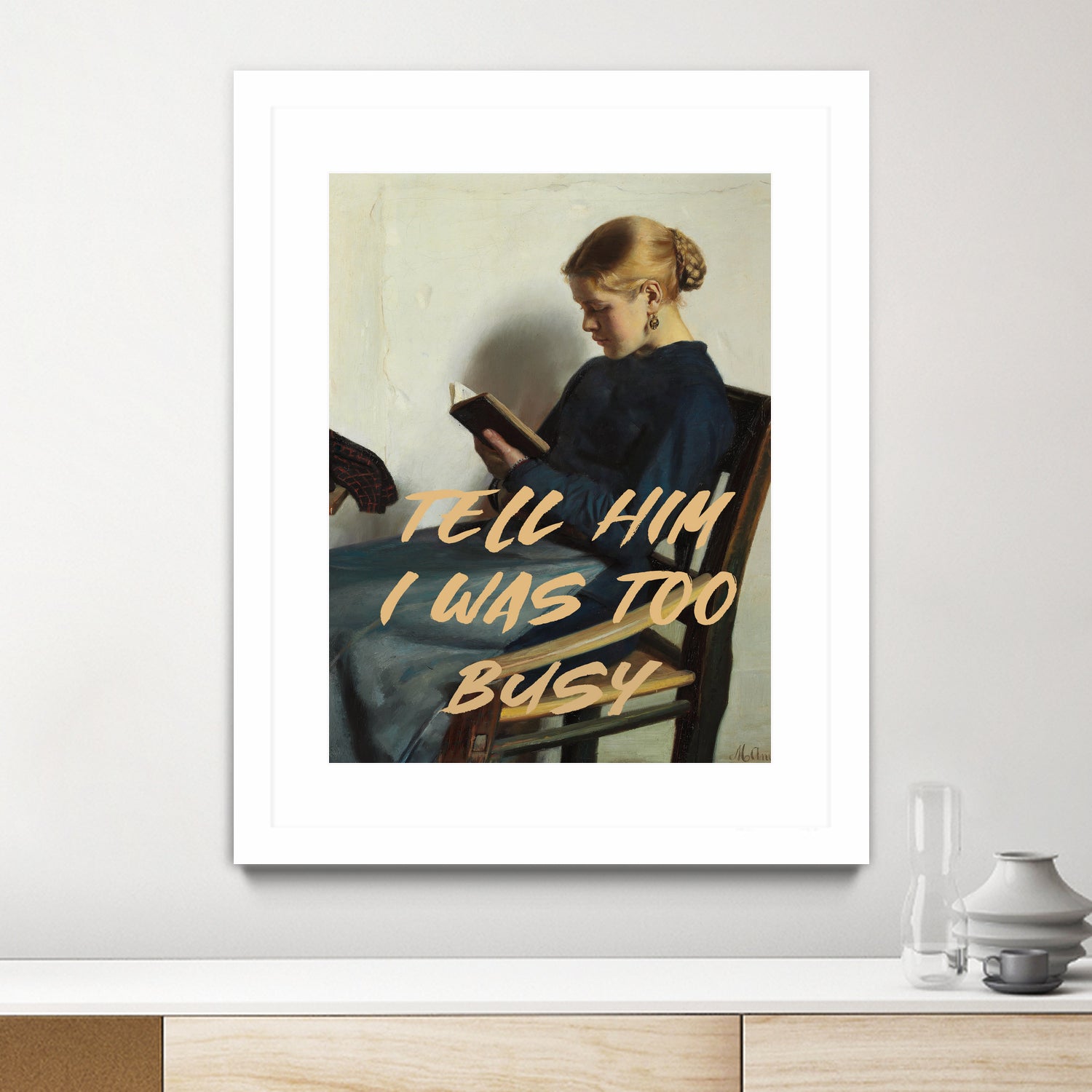 Tell Him I Was To Busy by The Art Concept on GIANT ART - clothing text & quotes clothing