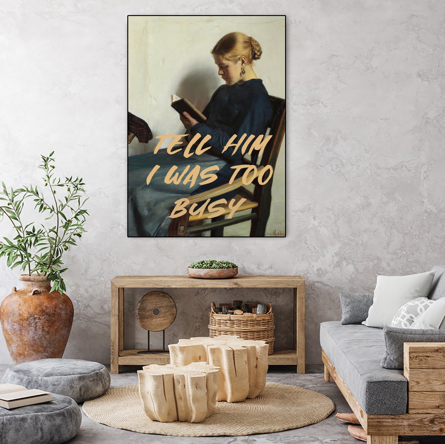 Tell Him I Was To Busy by The Art Concept on GIANT ART - clothing text & quotes clothing