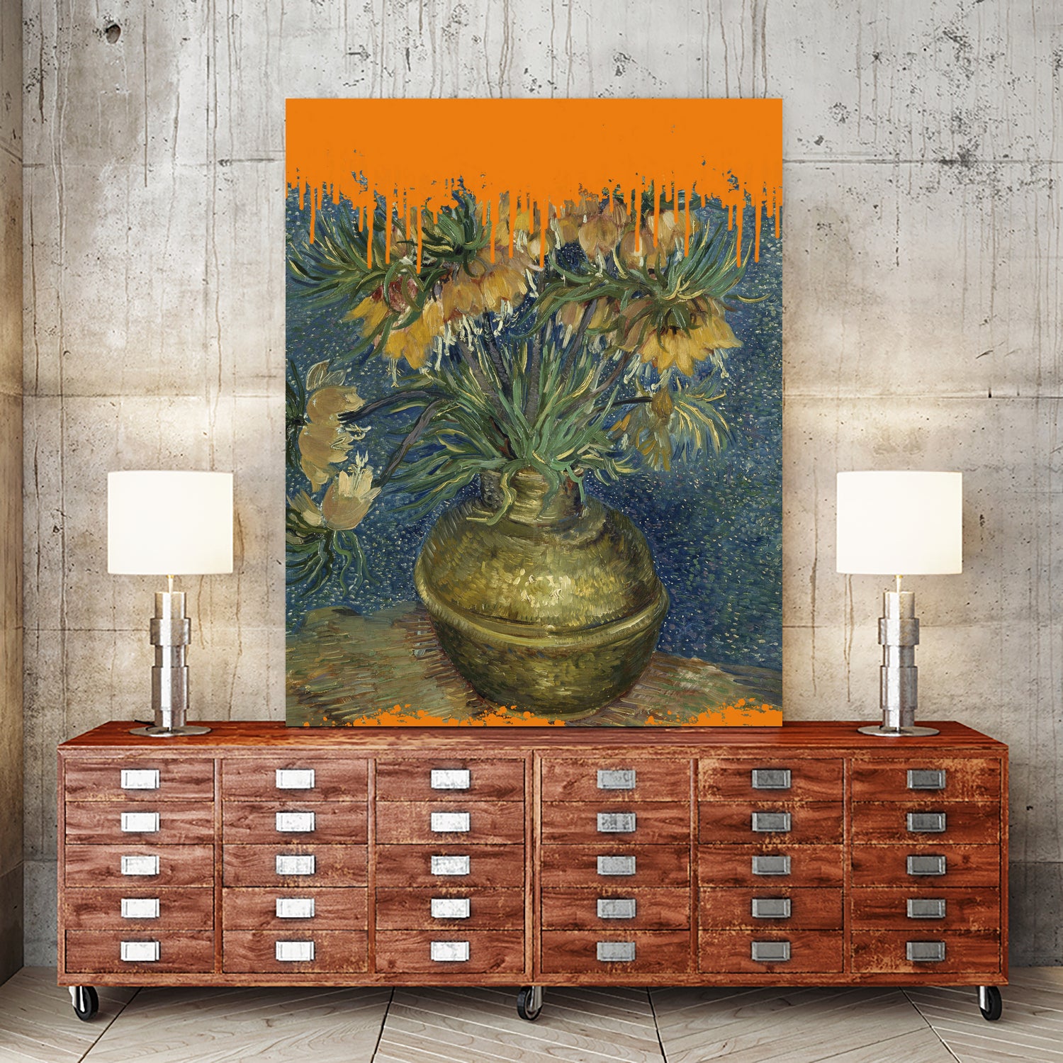 Collage Sunflowers and the splash Van Gogh by The on GIANT ART - art concept