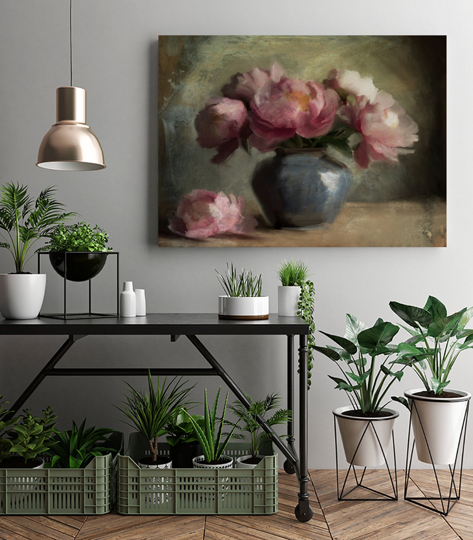 Pivoines En Rose by Dan Hobday on GIANT ART - flowers and plants dan hobday