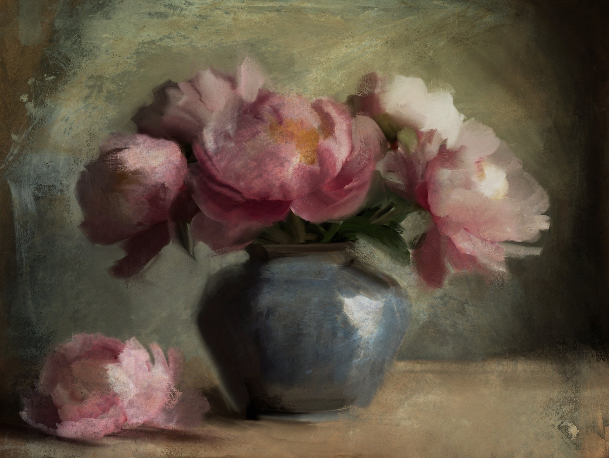 Pivoines En Rose by Dan Hobday on GIANT ART - flowers and plants dan hobday
