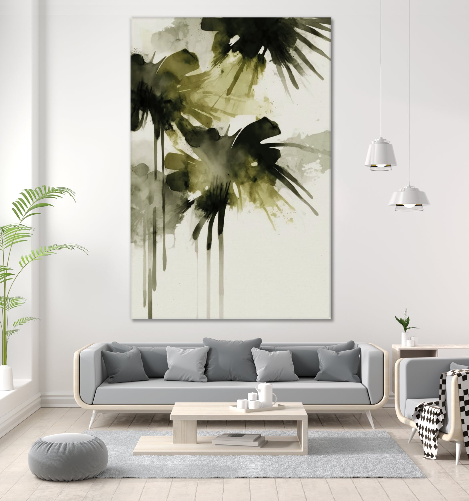 Green flowers no 2 by Treechild on GIANT ART - treechild abstract treechild