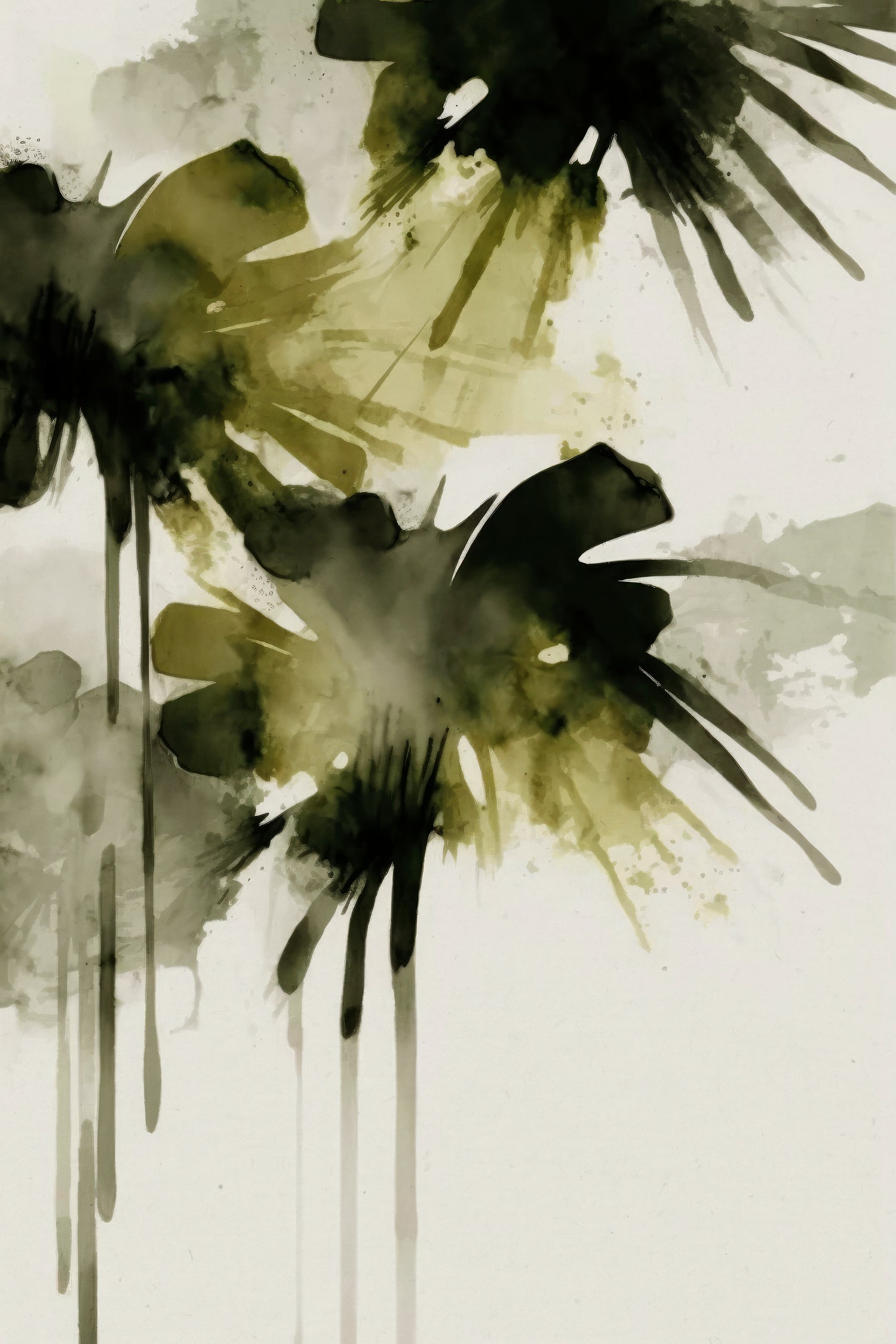 Green flowers no 2 by Treechild on GIANT ART - treechild abstract treechild