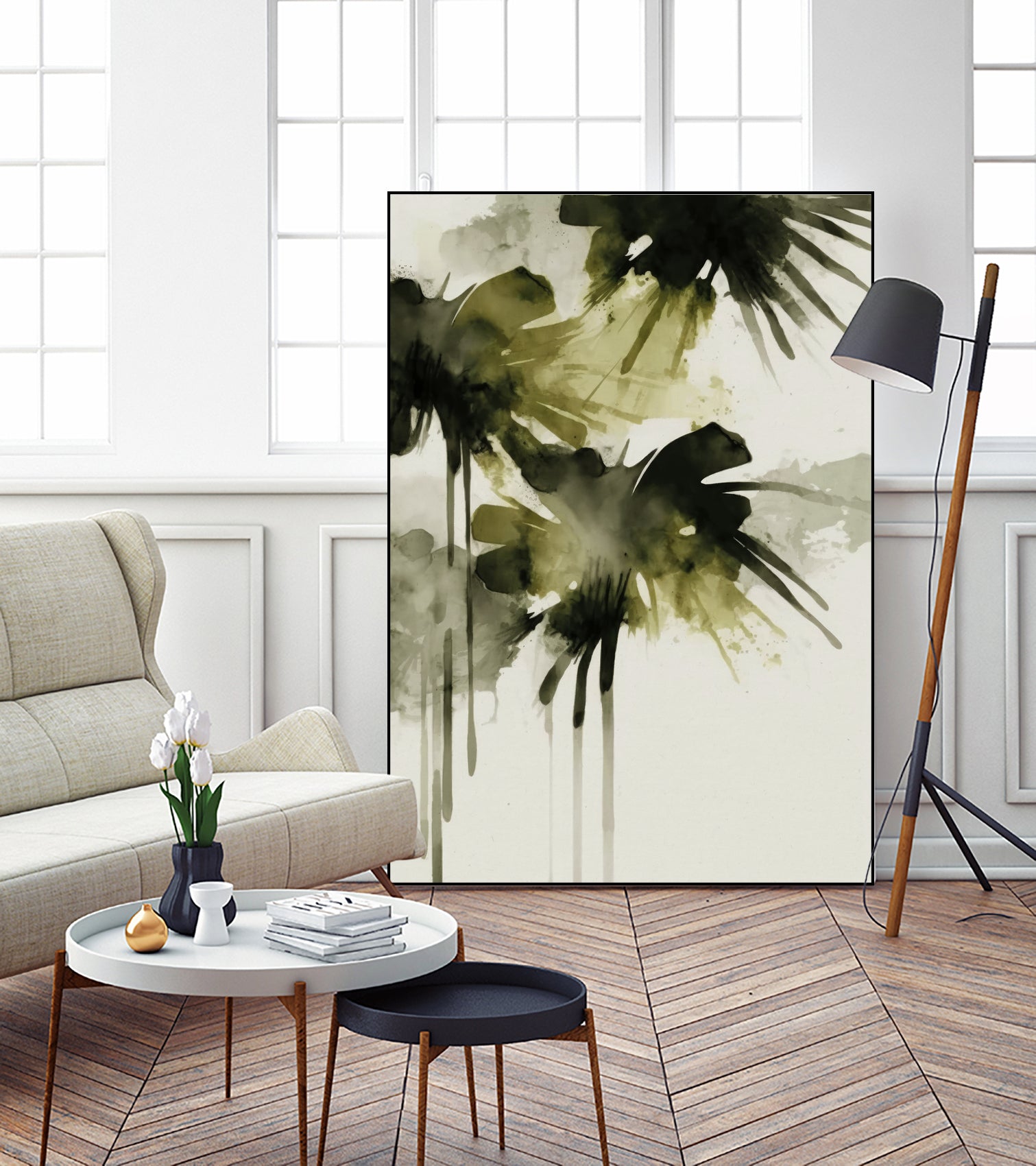 Green flowers no 2 by Treechild on GIANT ART - treechild abstract treechild