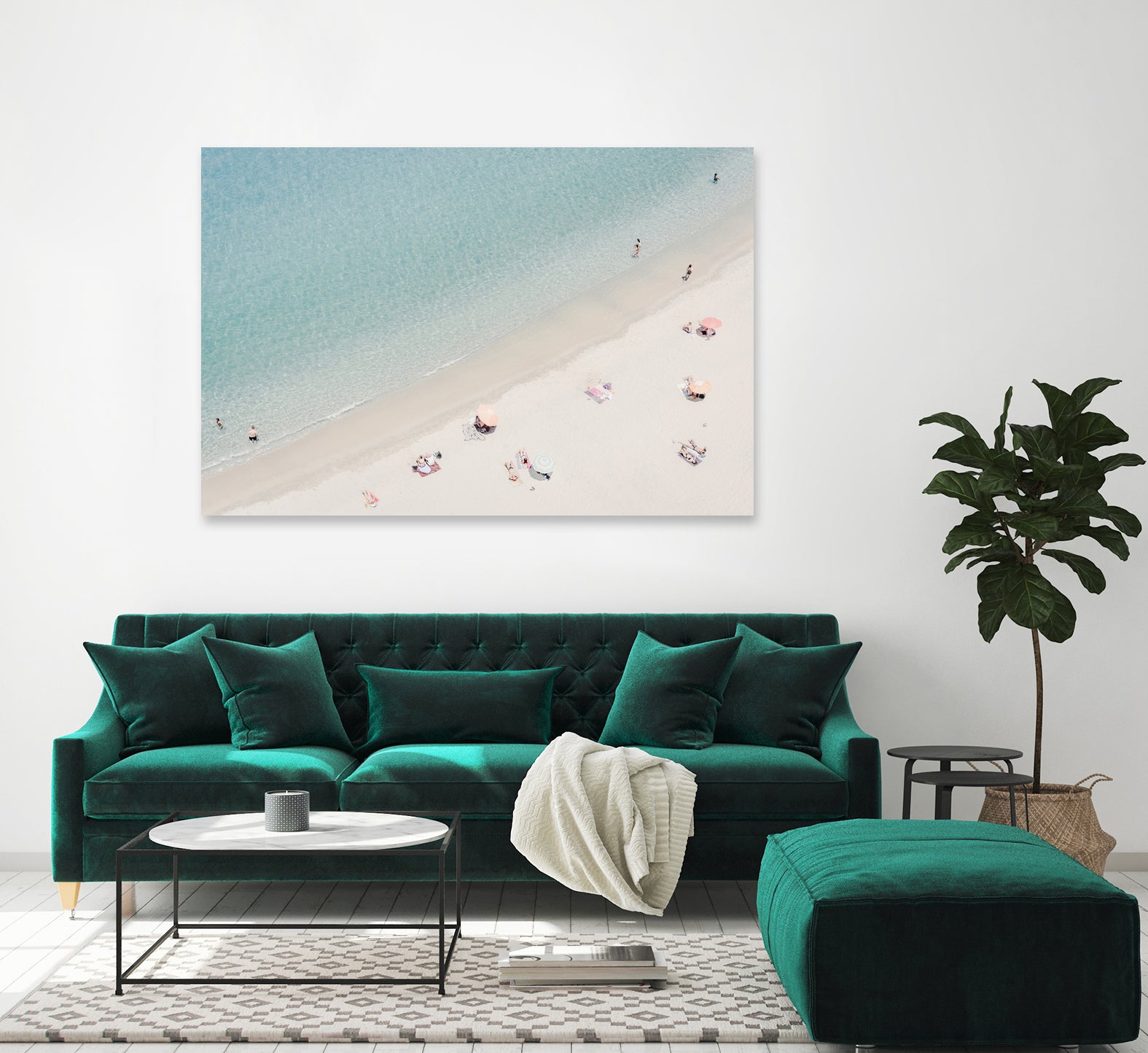 Aerial beach view by Photolovers on GIANT ART - landscape sunbathing